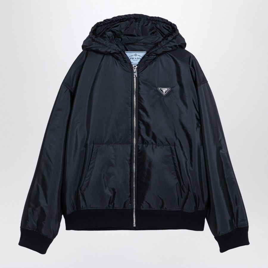 Prada o1d2blof0924 Lightweight Jacket in Navy Blue Size S / US 4 / IT 40 - 1 Thumbnail