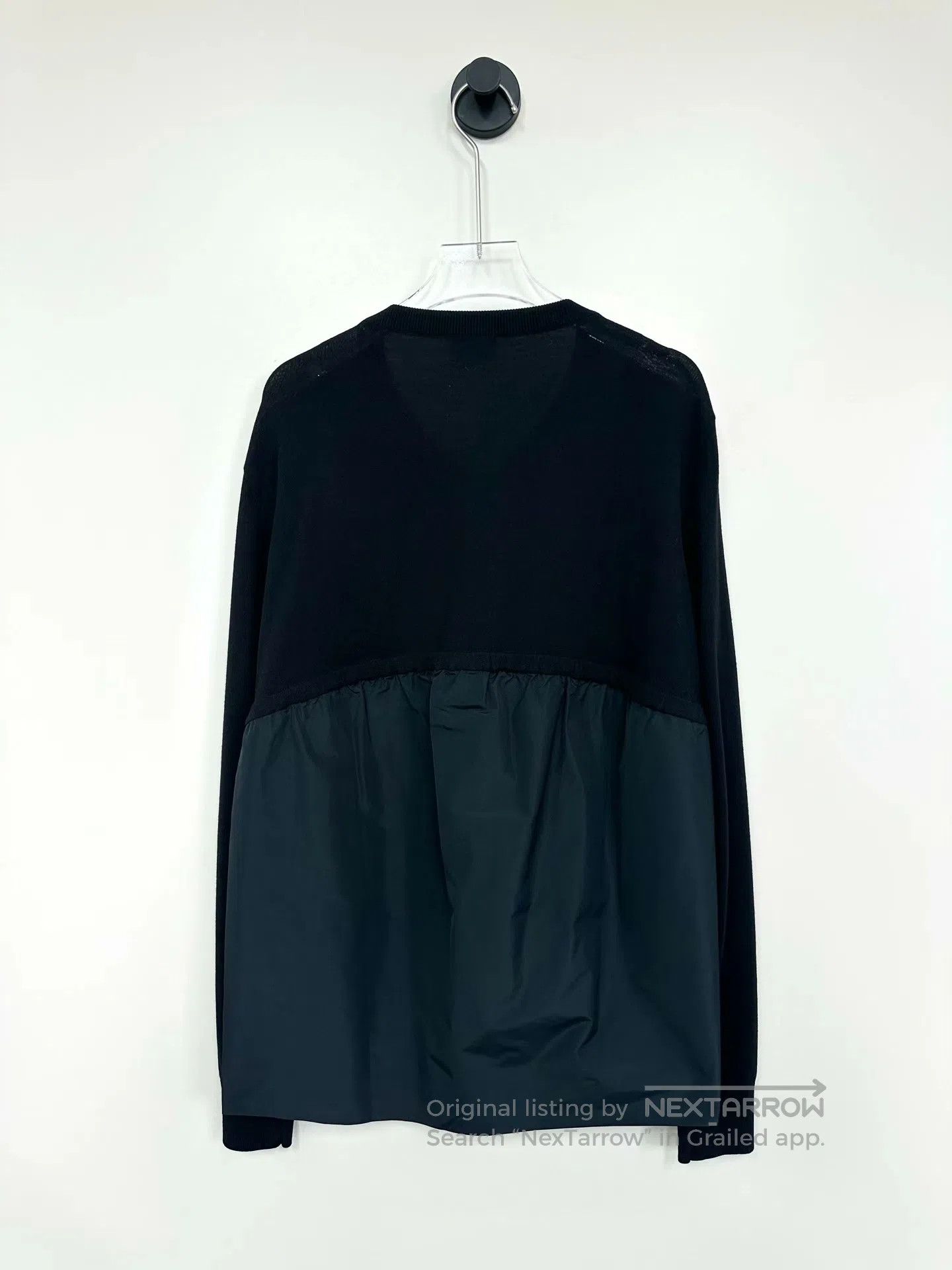 Moncler Moncler Black Sleeve Badge Logo Knit Cardigan with Zipper| Size US M / EU 48-50 / 2 - 2 Thumbnail