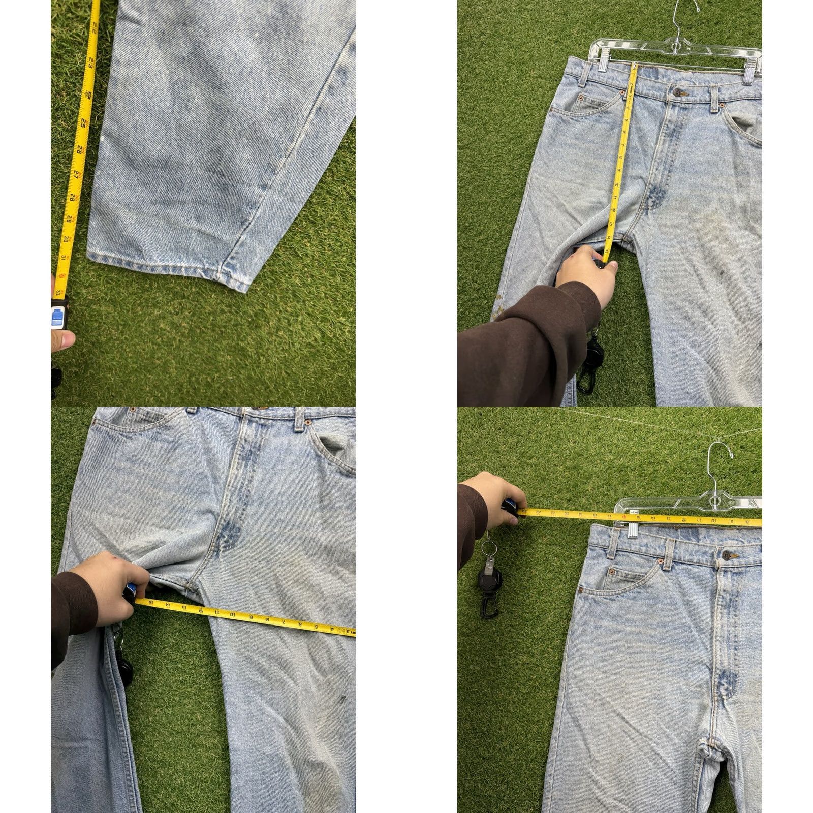 Levi's VINTAGE Levi's 505 Jeans Mens 38x32 Straight Orange Tab 90s USA Made Light Wash Blue Denim Jeans Mens DF Size US 38 / EU 54 - 8 Thumbnail