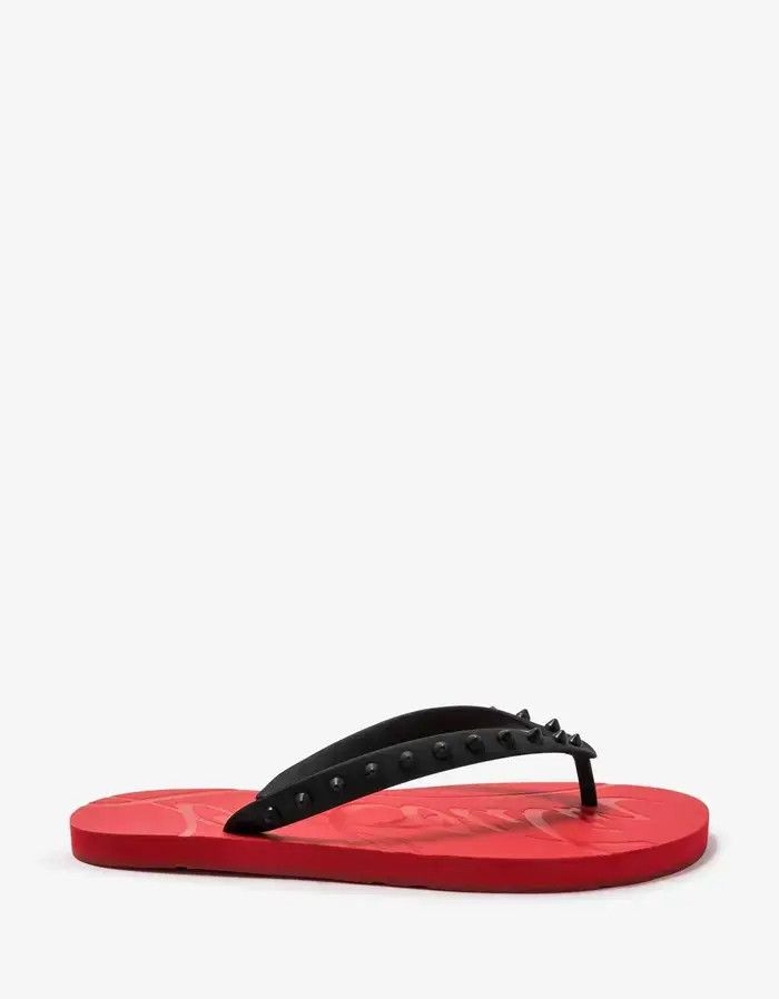Christian Louboutin o1s1wg110925 Loubi Flip Sandals in Red Size US 10 / EU 43 - 1 Thumbnail