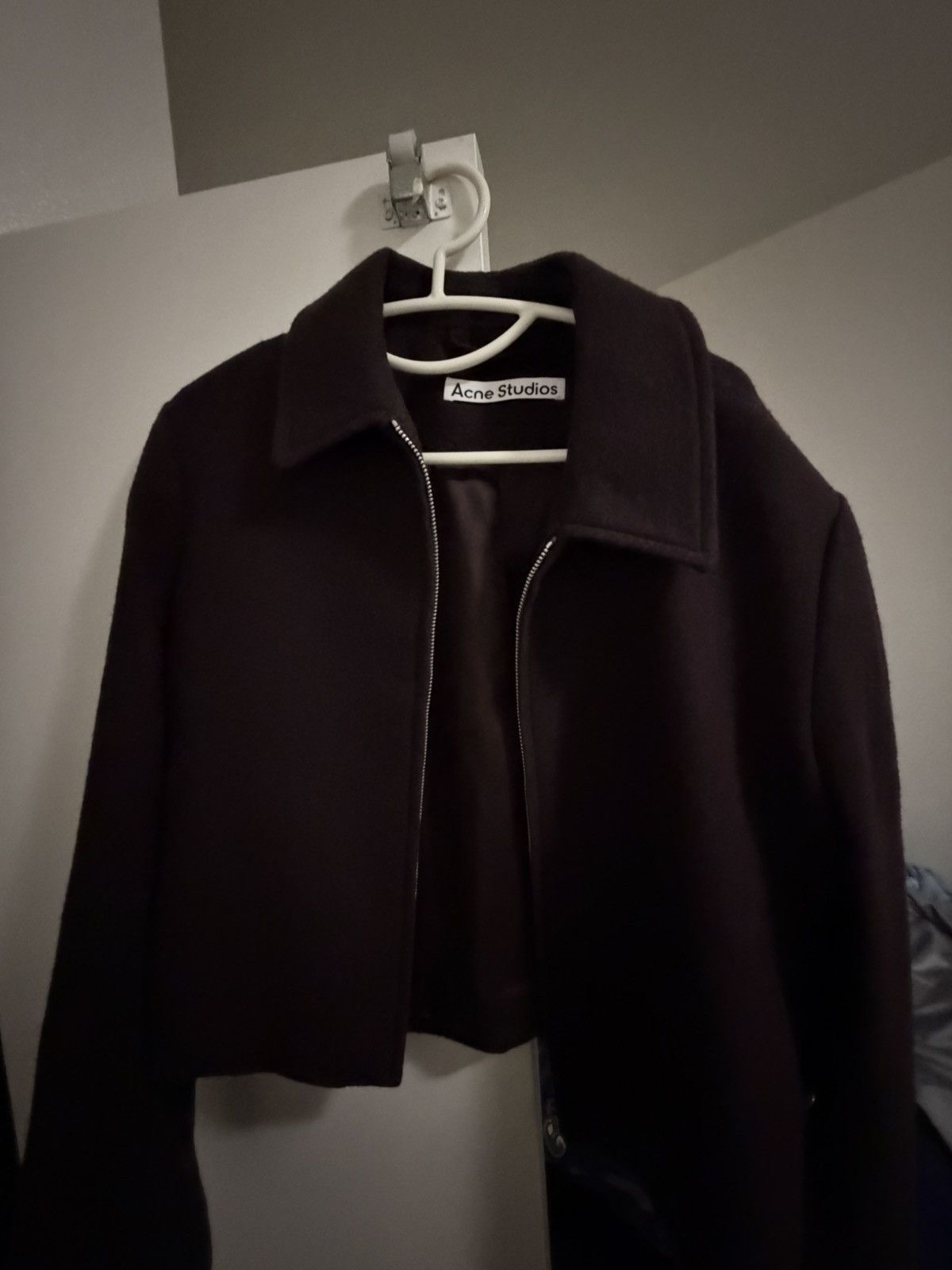 Acne Studios Acne Studios Vintage | Wool Cropped Zip Jacket Blend Size US XXS / EU 40 - 2 Thumbnail
