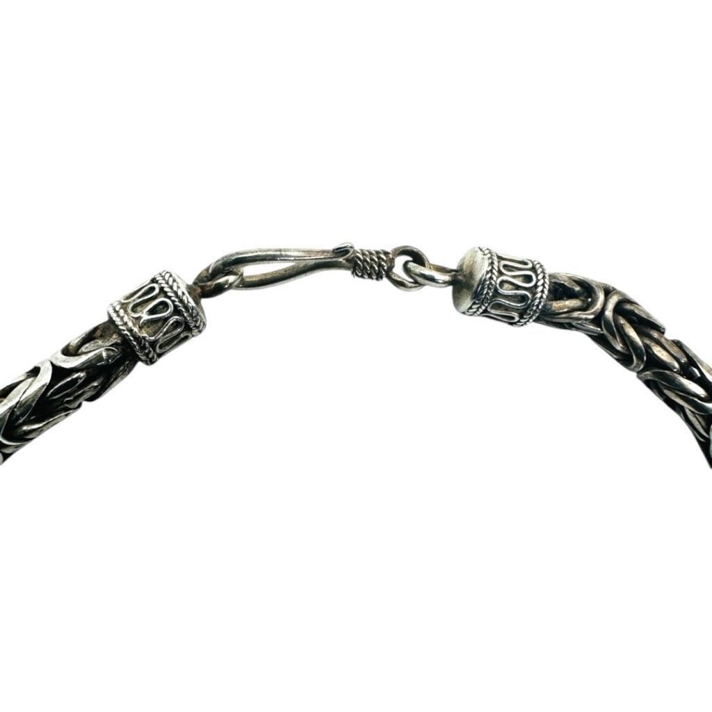 Sterling Silver 925 Sterling Silver Bali Byzantine Unisex Vintage Bracelet Size ONE SIZE - 3 Thumbnail
