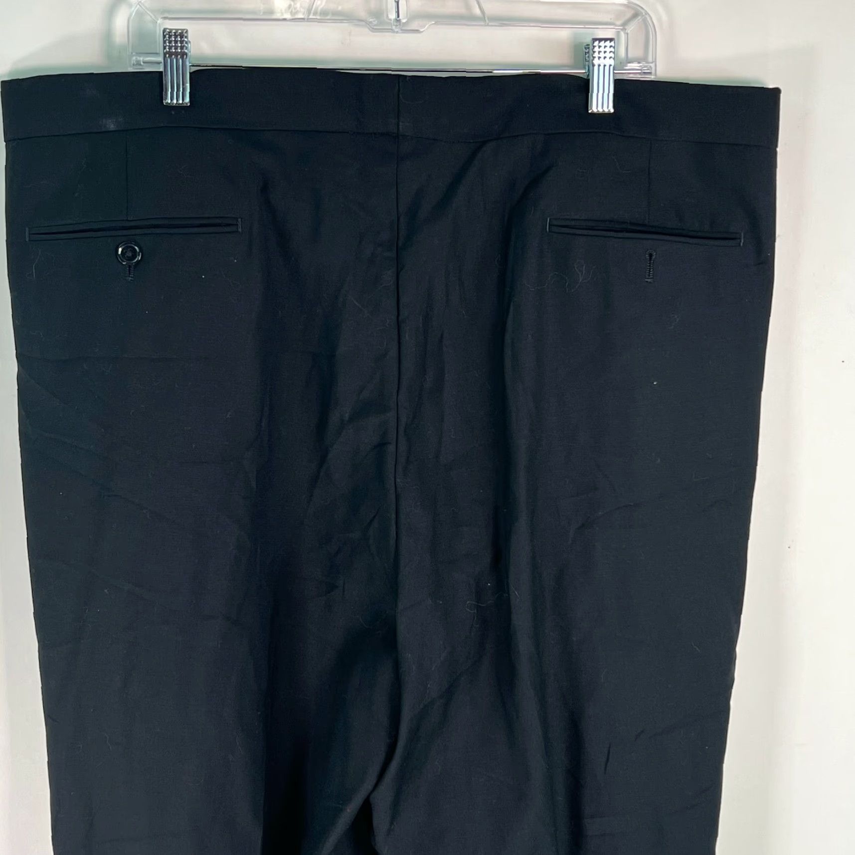 Vintage VINTAGE Daniel Gray Men's Dress Pants Formal Trousers Solid Wool Black Size 40 Size 40R - 4 Thumbnail