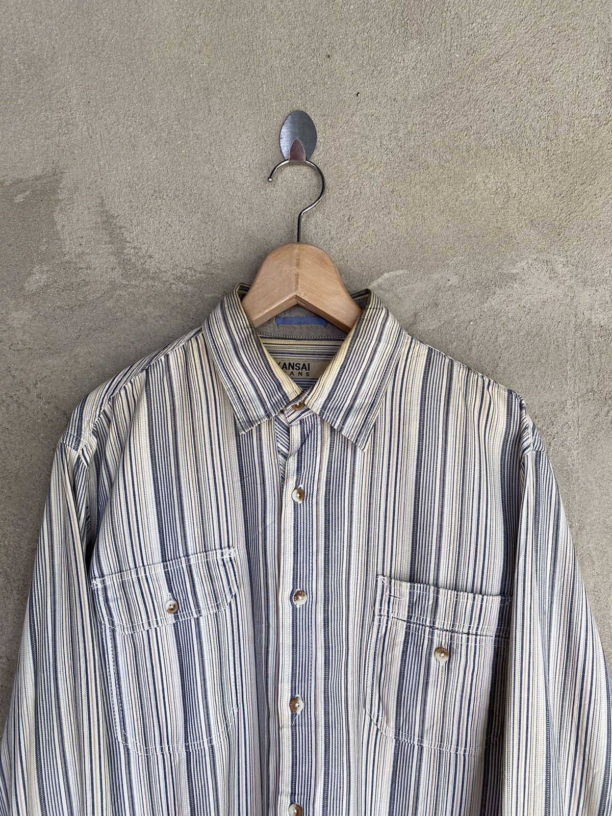 Flannel Kansai Jeans Multipocket Stripe Design Flannel Shirt Size US M / EU 48-50 / 2 - 3 Thumbnail