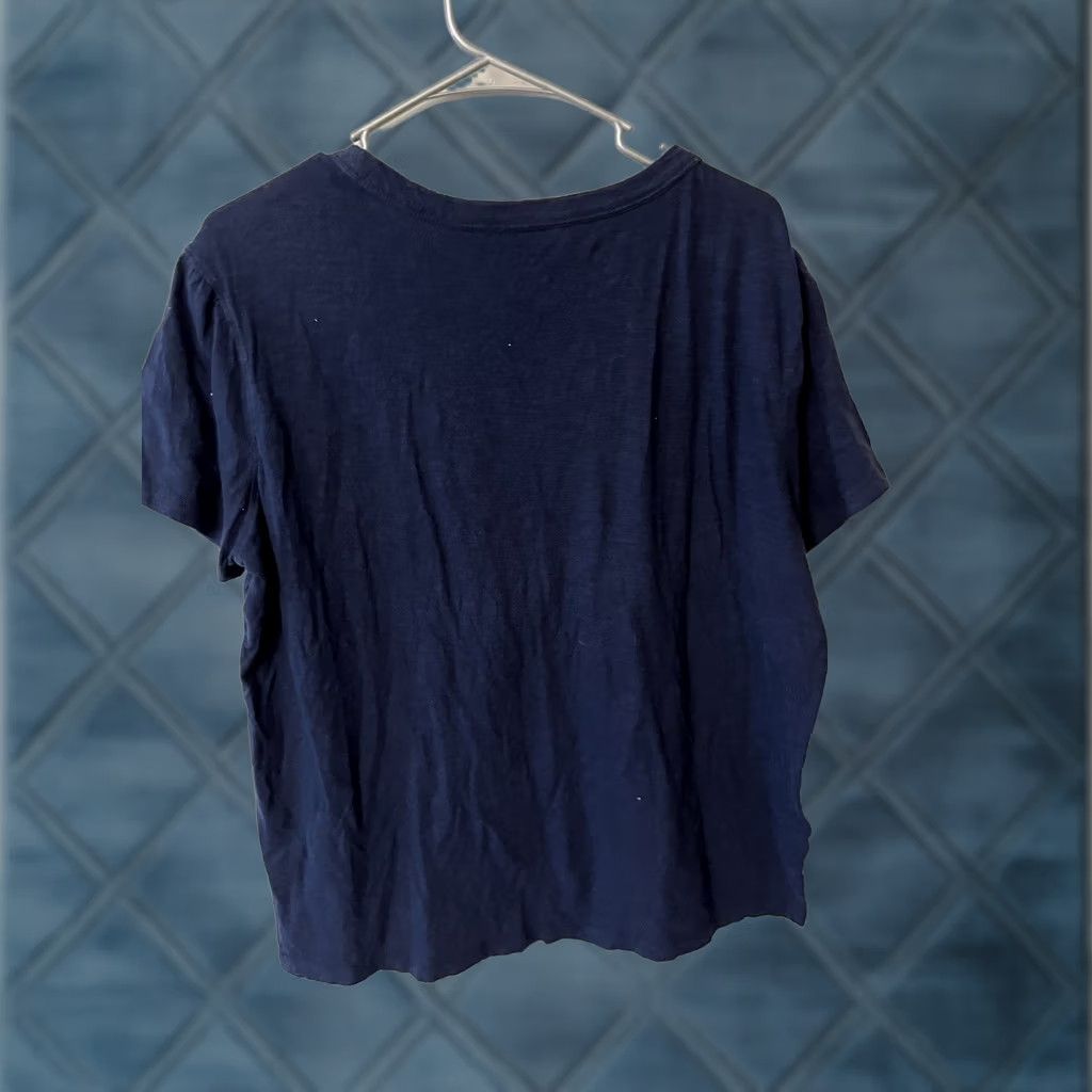 Loft LOFT T Shirt Women's Blue Short Sleeve Love Hearts Graphic Tee L Size L / US 10 / IT 46 - 1 Thumbnail
