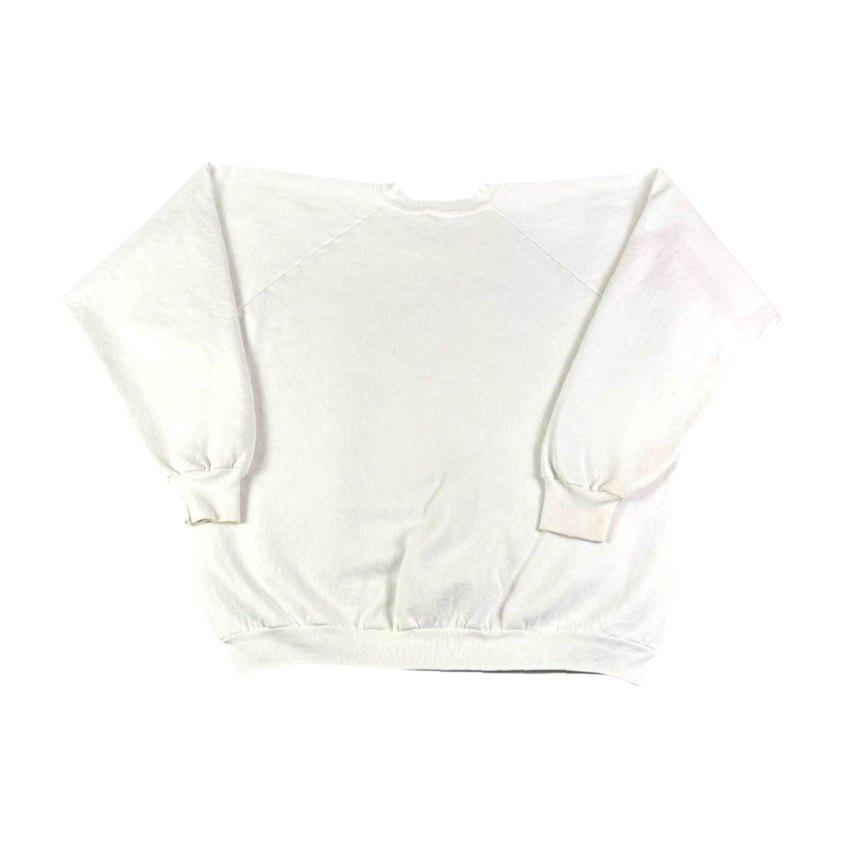Vintage VINTAGE White Raglan Sleeve Sweatshirt Basic Crewneck Pullover 90s USA Large Size US L / EU 52-54 / 3 - 2 Thumbnail