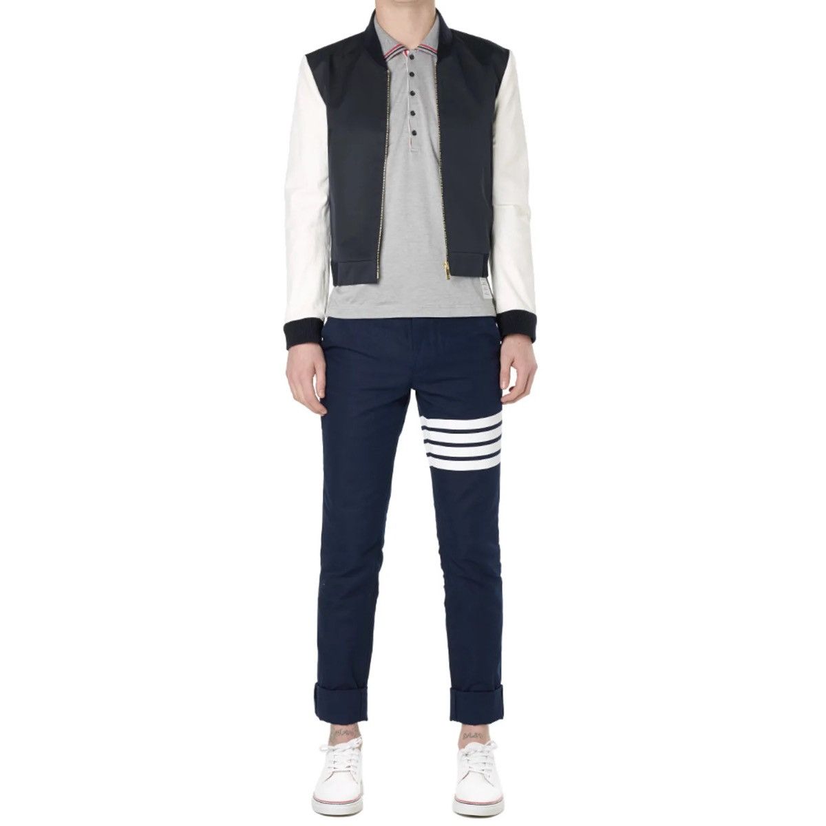 Thom Browne Thom Browne - Quad Stripe Canvas Woven Trouser Size US 30 / EU 46 - 22 Thumbnail