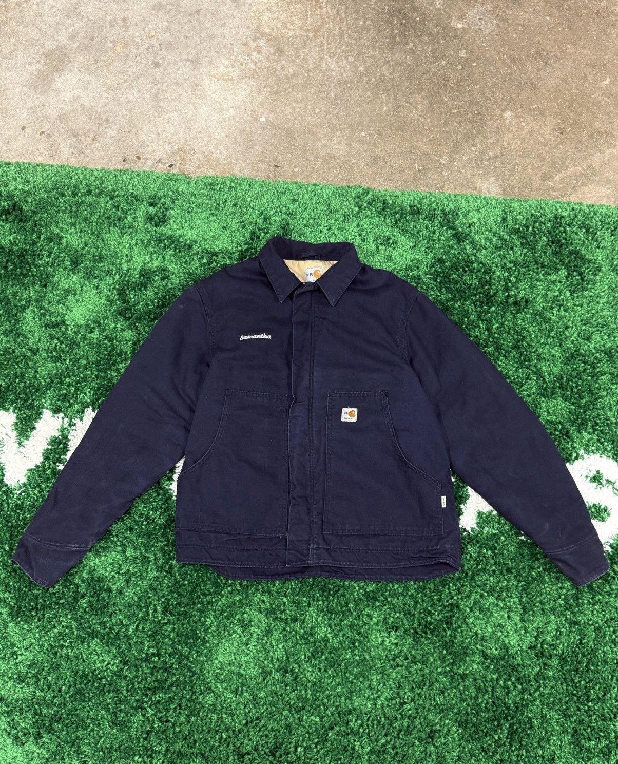 Carhartt Vintage Carhartt Navy Heavy Work Jacket Medium Detroit Size M / US 6-8 / IT 42-44 - 2 Thumbnail