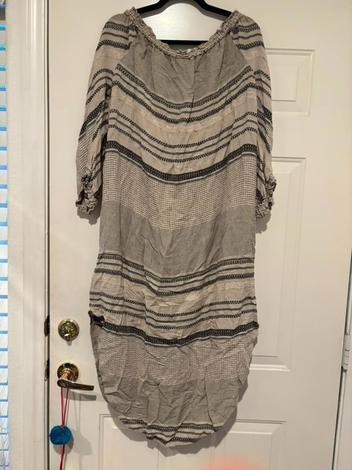 Greg Lauren Womans Malia mills dress in grey sz M long sleeve #419 Size M / US 6-8 / IT 42-44 - 2 Thumbnail