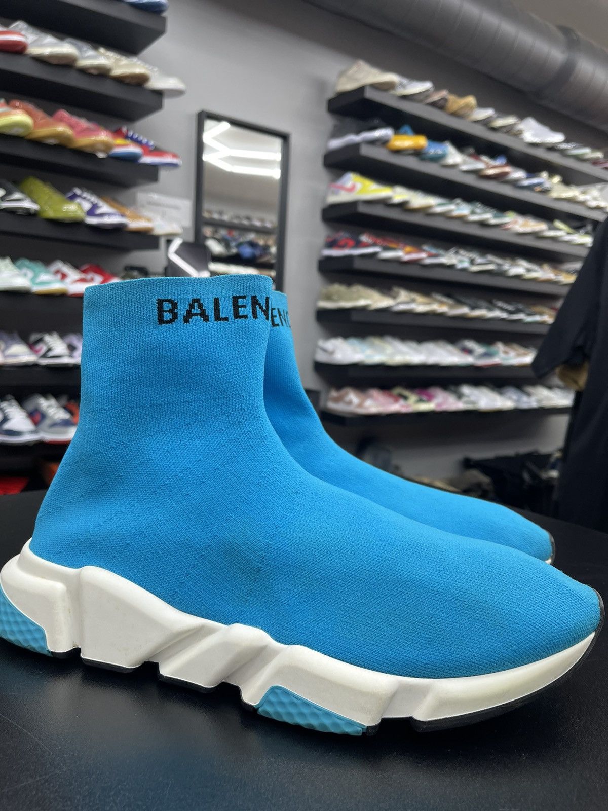 Balenciaga Size 13US/46EU - Balenciaga Speed Sock Runner Blue Size US 13 / EU 46 - 3 Thumbnail