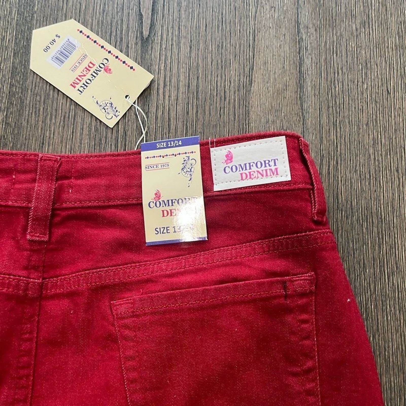 Vintage NWT Comfort Denim Mini Skirt Belted Size 13/14 Size 36" / US 14 / IT 50 - 6 Thumbnail