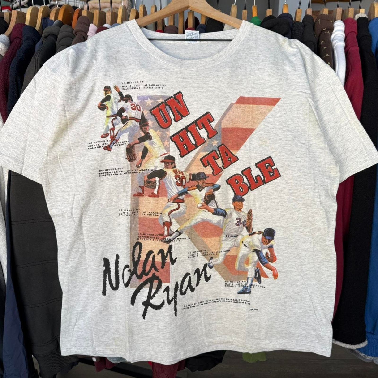 Other Vintage 1992 nolan ryan unhitable mlb t-shirt Size US XXL / EU 58 / 5 - 1 Thumbnail