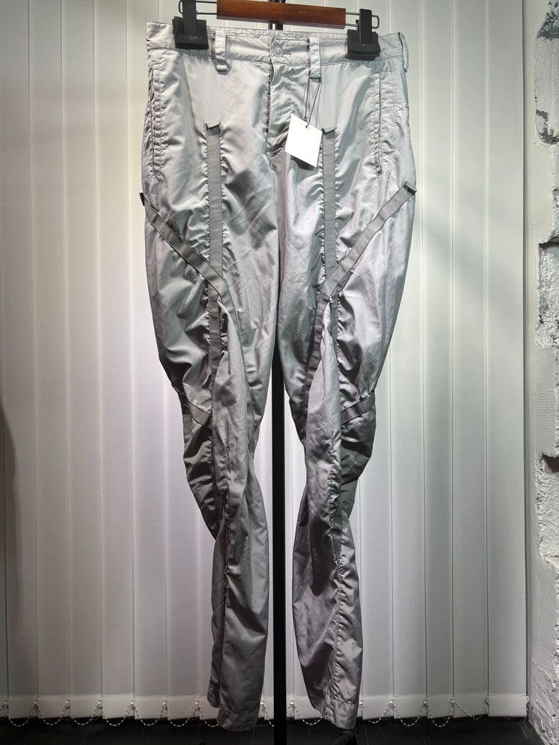 Issey Miyake Issey Miyake size:1 Grey pleated spiral textured casual pa Size 22" - 1 Thumbnail
