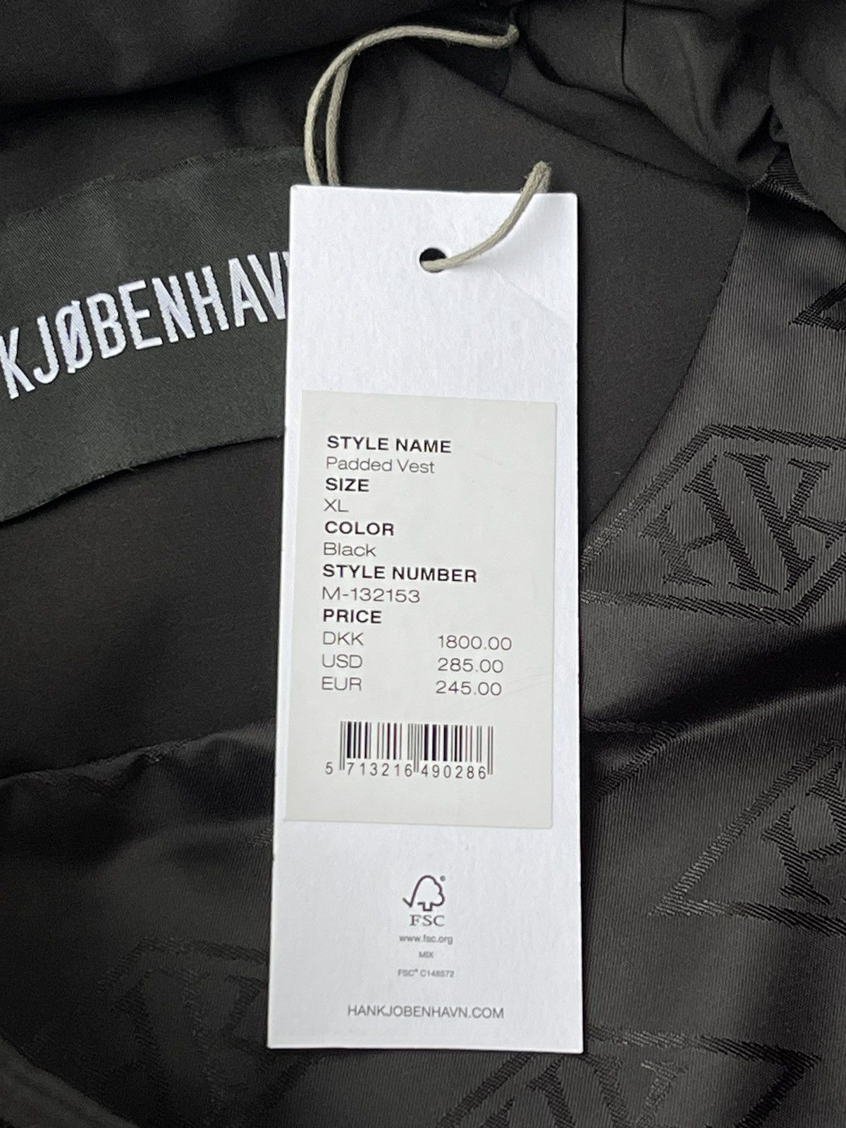Han Kjobenhavn !DS! FW22 Han Kjobenhavn Black Padded Vest Size US XL / EU 56 / 4 - 25 Thumbnail