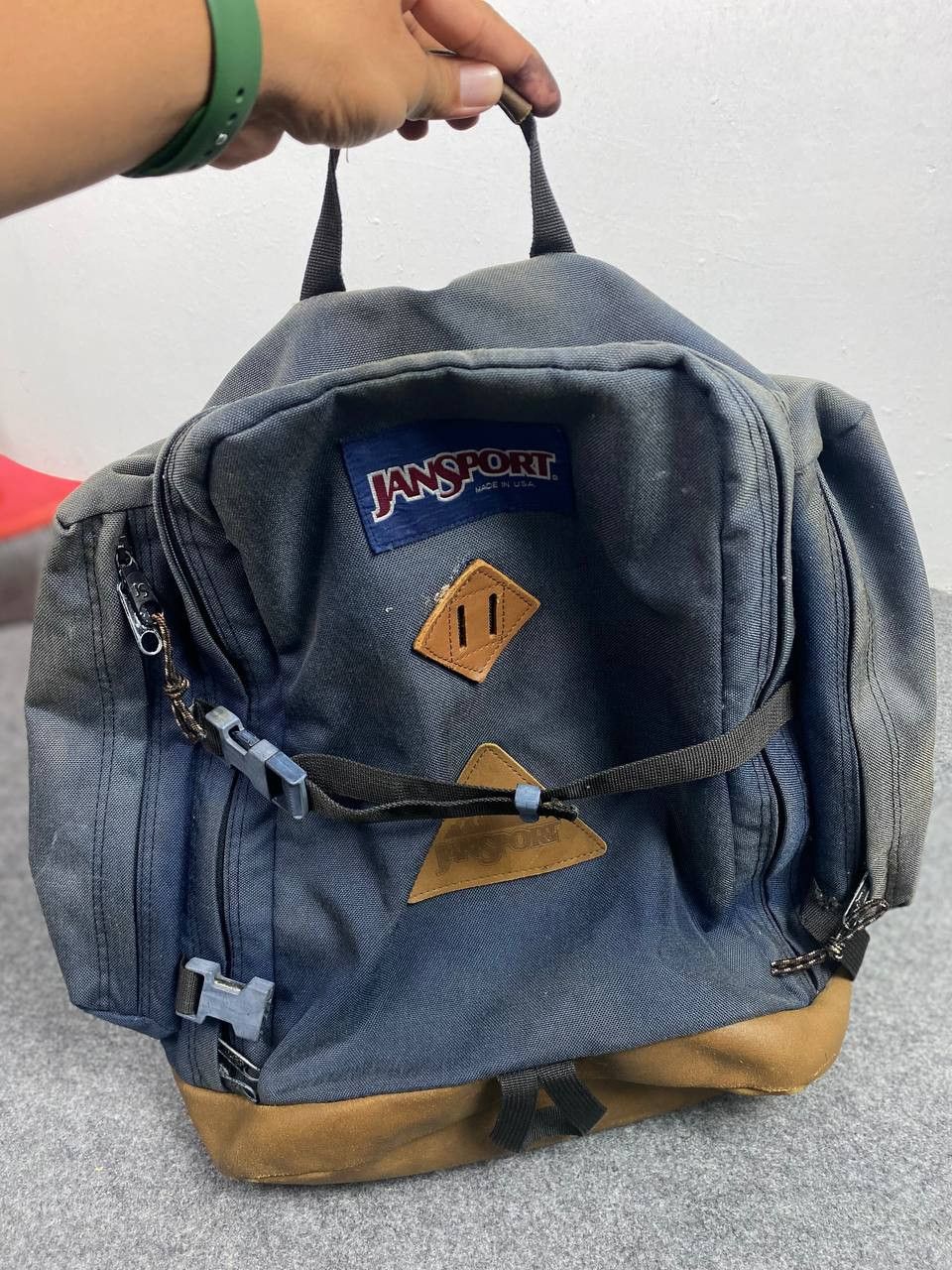Jansport × Vintage vintage jansport bagpack partially leather made in usa Size ONE SIZE - 6 Thumbnail