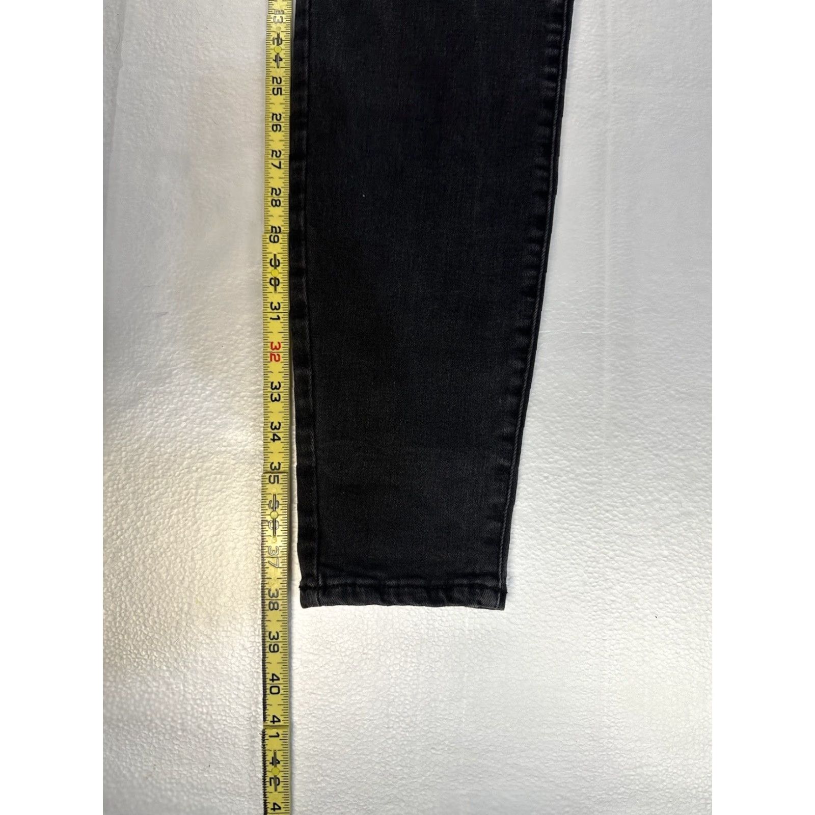 Vintage Aéropostale Jeans Womens 10 Regular Black High Rise Jegging Distressed Skinny Denim Shirt? Size 32" / US 10 / IT 46 - 5 Thumbnail