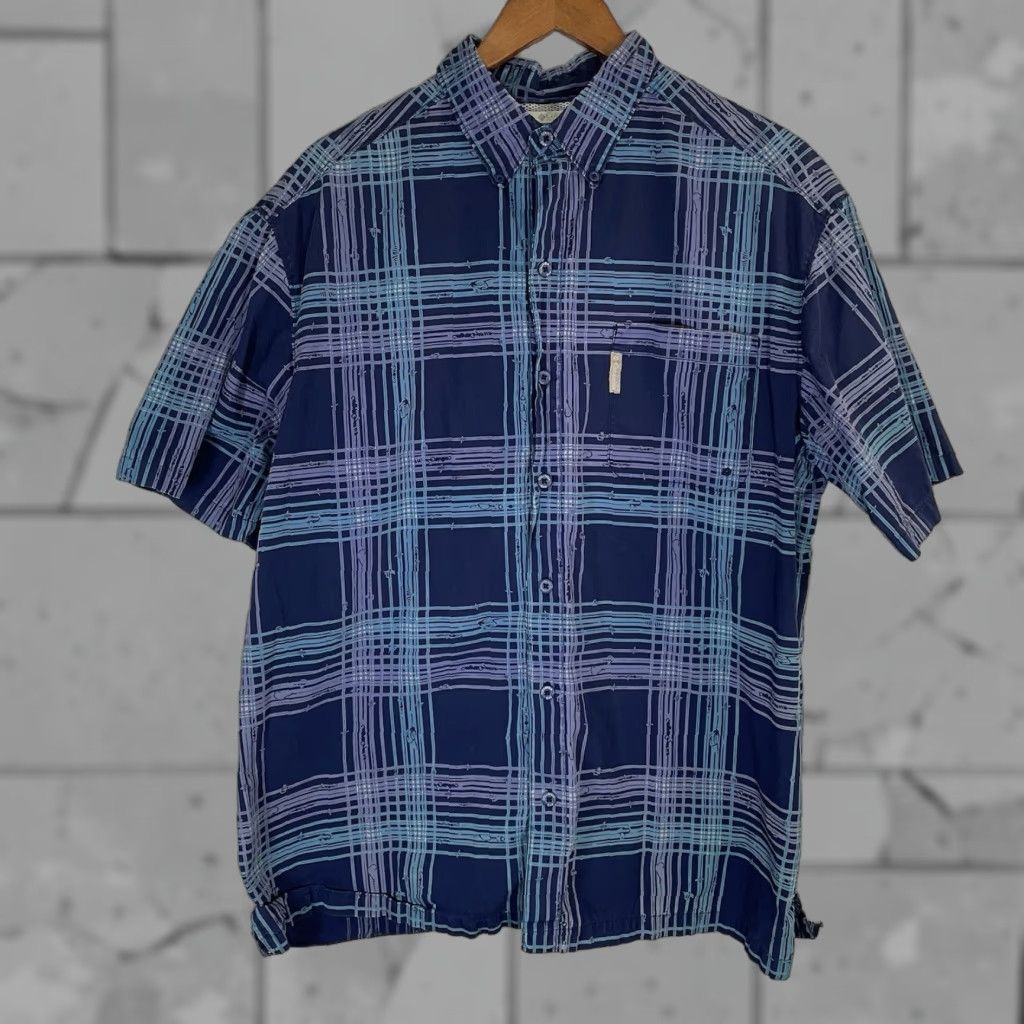 Vintage Columbia PFG Short Sleeve Button-Down Hiking Shirt Mens L Blue Size US L / EU 52-54 / 3 - 1 Thumbnail
