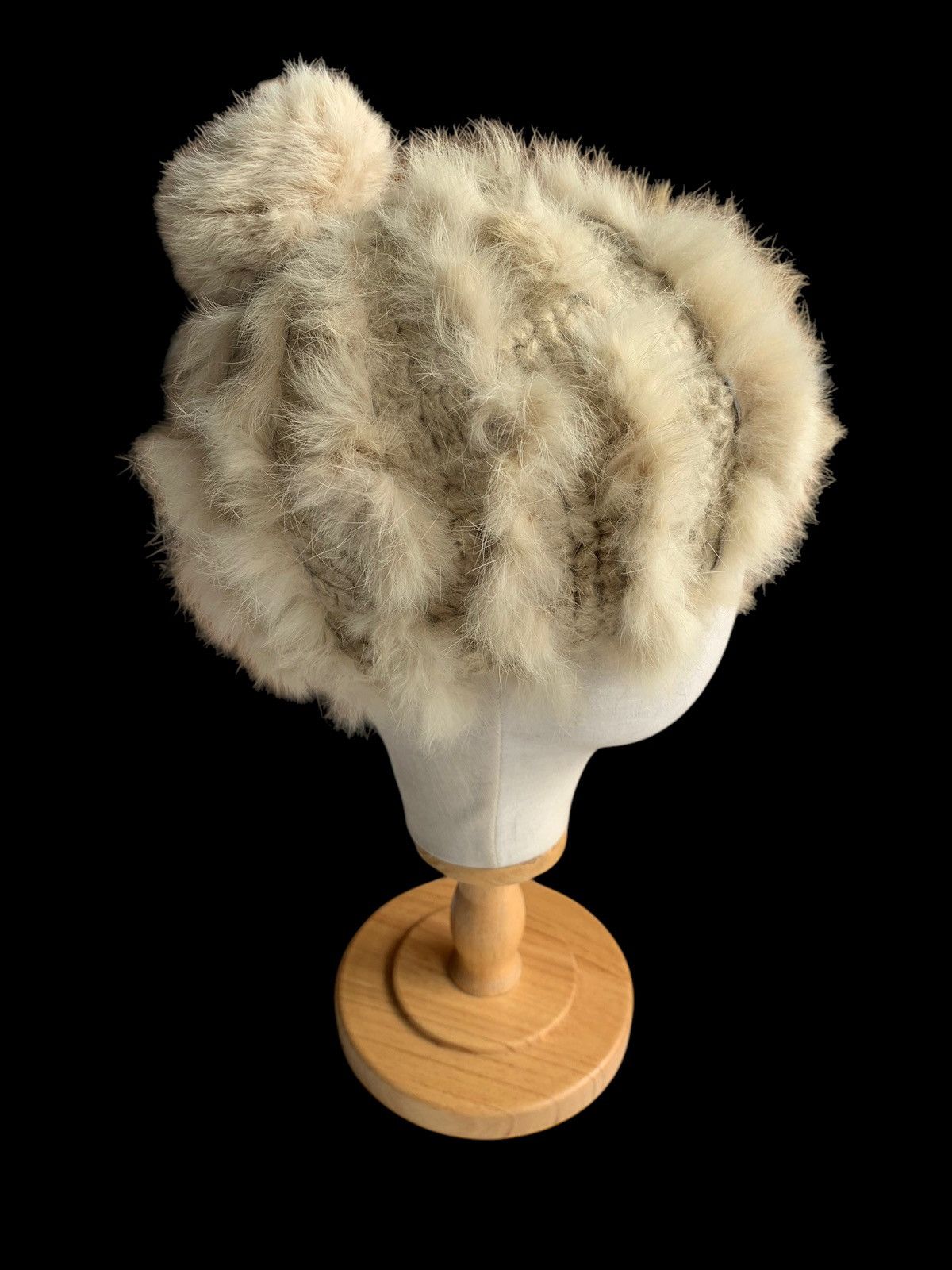 14th Addiction × Vintage KNITTED CROCHET FUR PUNK STYLE WINTER SESSIONS HATS☠️ Size ONE SIZE - 2 Thumbnail
