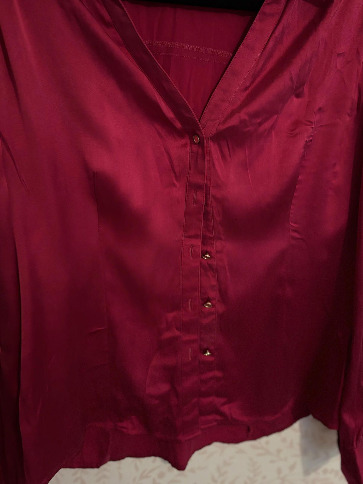 Other Cache Women's Silk Blend Long Sleeve Button-Up Blouse, XL Size XL / US 12-14 / IT 48-50 - 4 Thumbnail