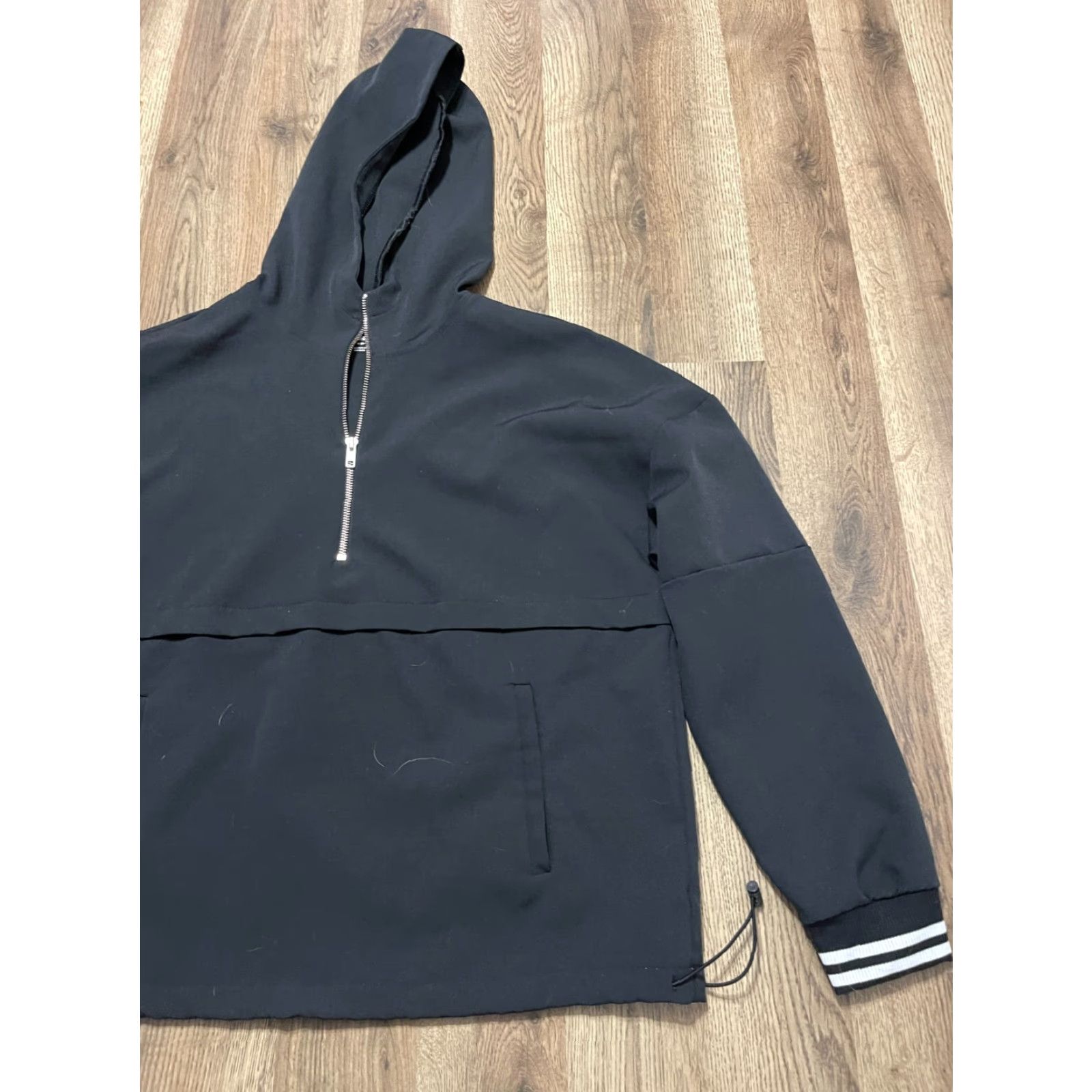 Avia Avia Hoodie Women's Size Medium Black Pullover 1/4 Zip Up Size M / US 6-8 / IT 42-44 - 3 Thumbnail