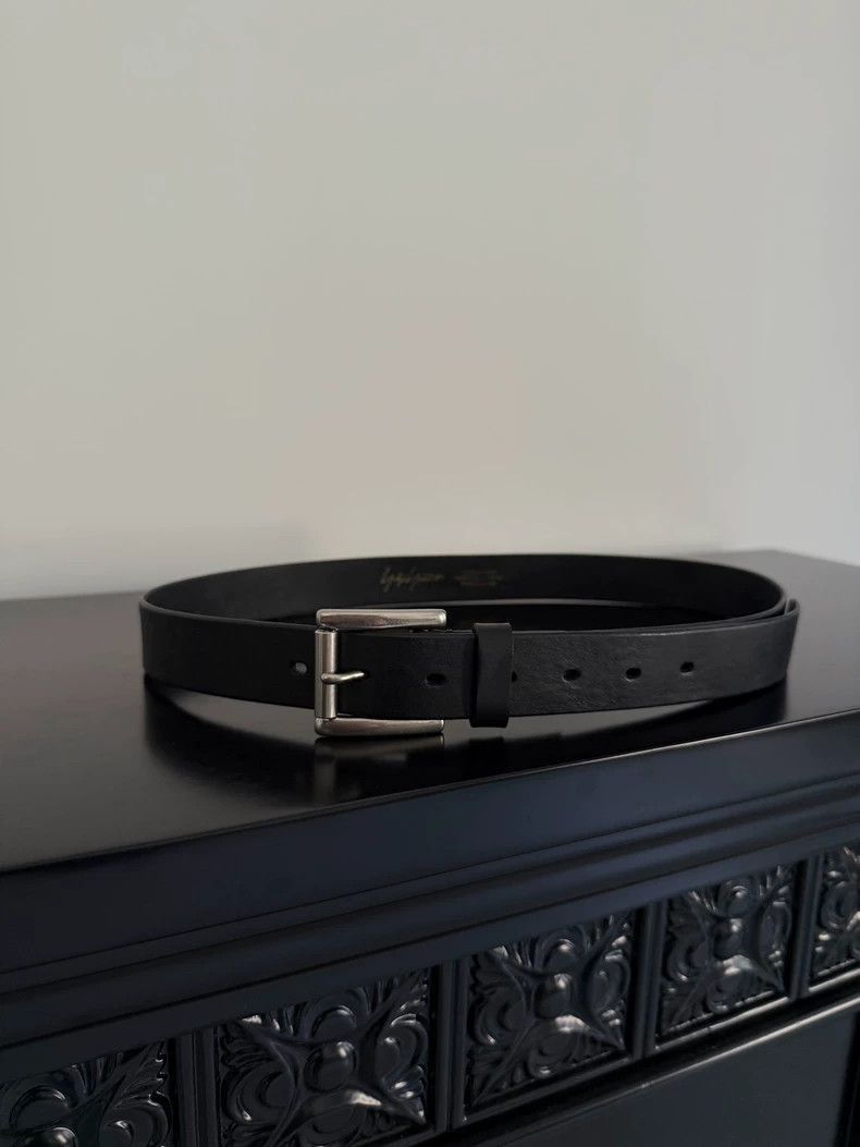 Yohji Yamamoto Yohji Yamamoto Yohji Yamamoto Black Leather Belt Size ONE SIZE - 6 Thumbnail