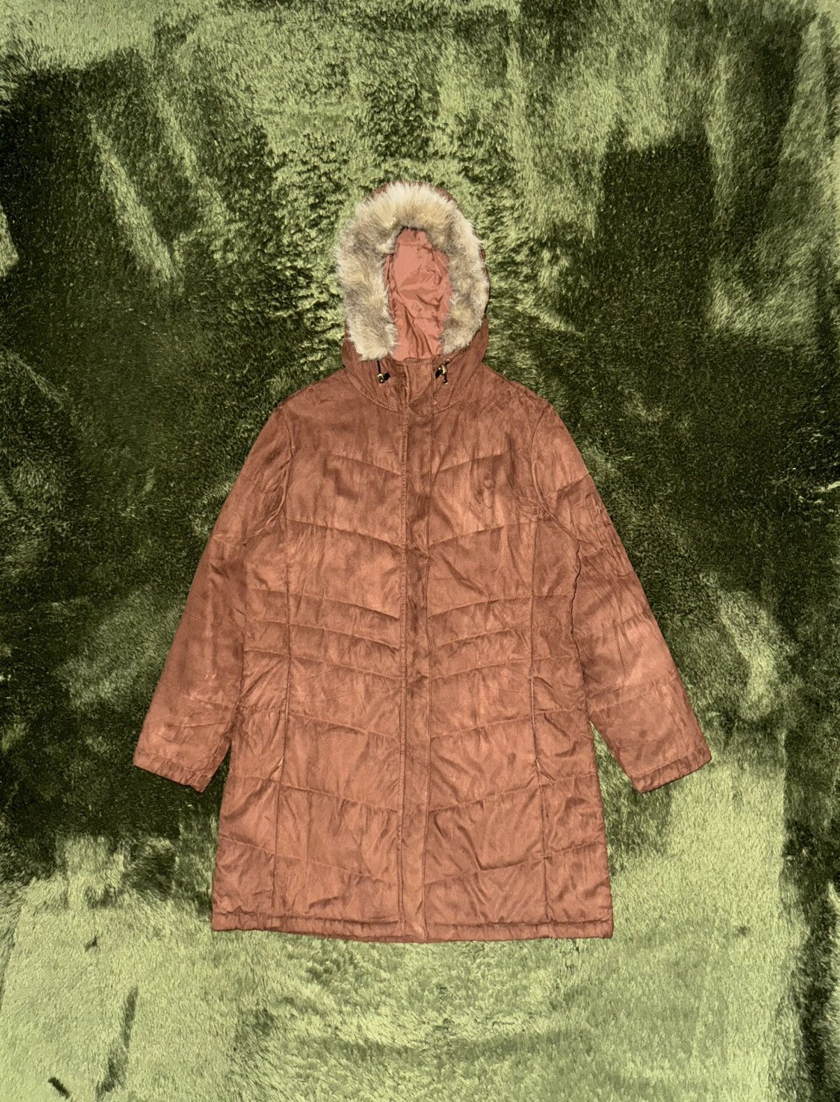 L.L. Bean [L] L.L.Bean Women’s Two-Way Fur Padded Coat Camel Size L / US 10 / IT 46 - 1 Thumbnail