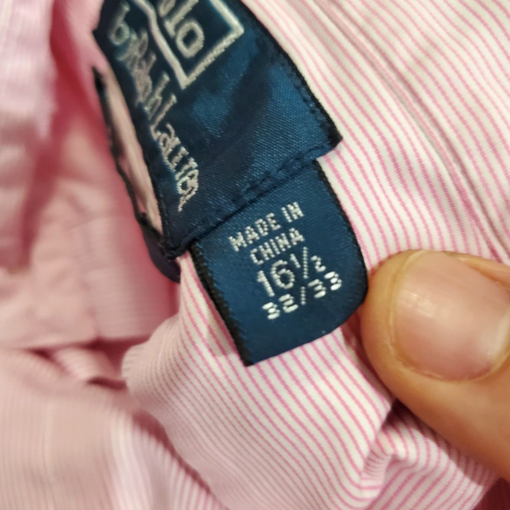 Polo Ralph Lauren Polo Ralph Lauren Shirt Mens 16.5 35/36 Pink White Stripe Andrew Classic Fit Shirt Men 16.5 Neck Long Sleeve Striped Dress Shirt Size US XL / EU 56 / 4 - 4 Thumbnail