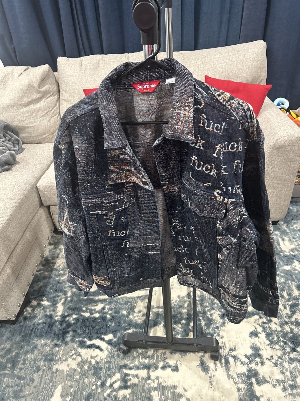 Supreme Supreme Archive Denim Jacquard Trucker Jacket. | Grailed