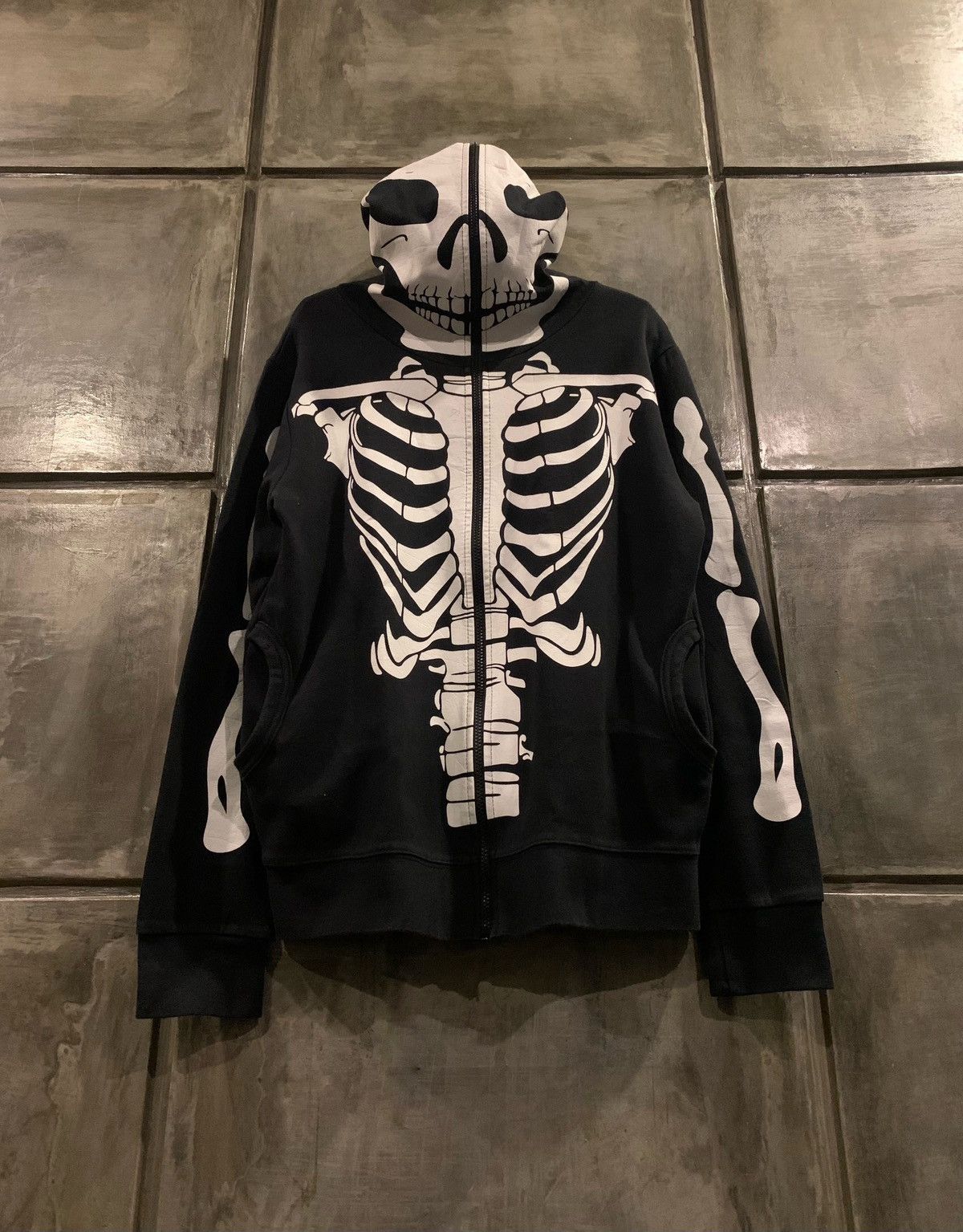 Japanese Brand Unknown Skull Bone Full Zip Hoodie Size US M / EU 48-50 / 2 - 2 Thumbnail
