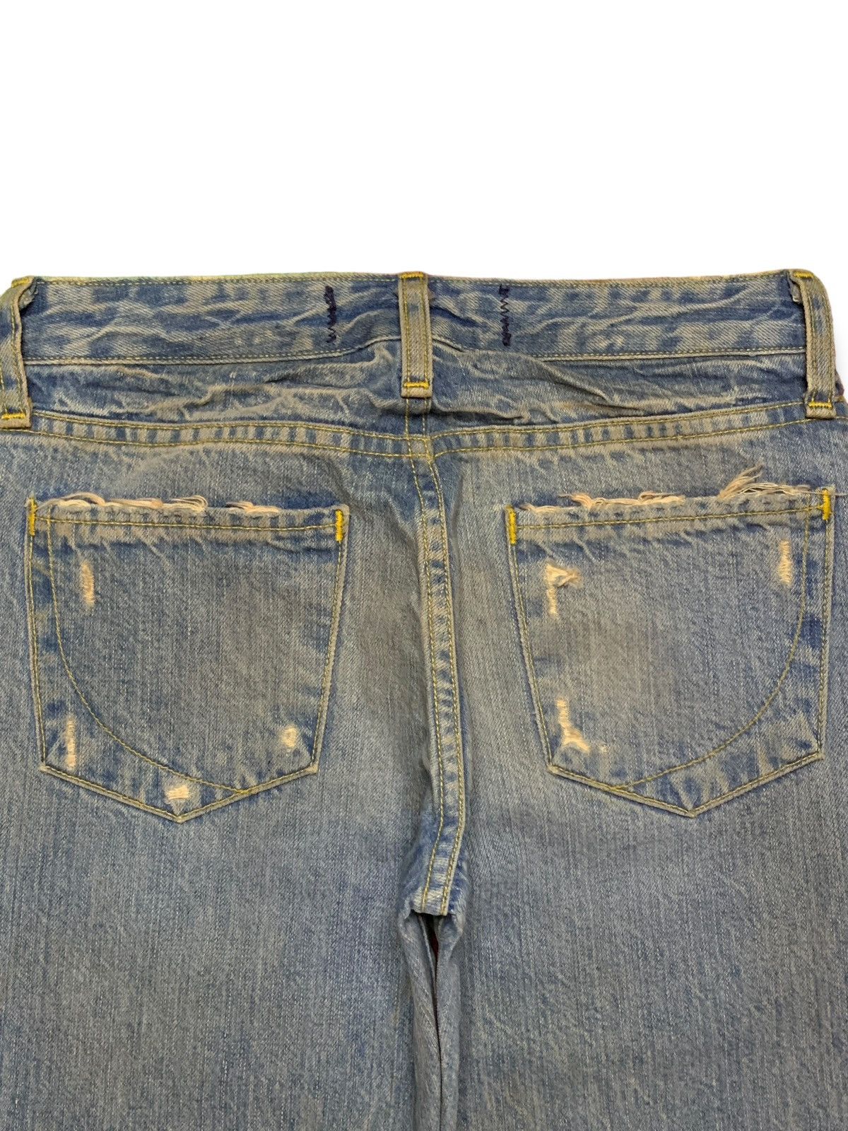Paper Denim & Cloth Vintage USA Paper Denim & Cloth Distressed Flare Jeans Size 27" / US 4 / IT 40 - 8 Thumbnail