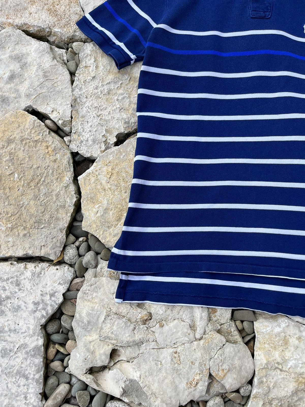 Polo Ralph Lauren × Ralph Lauren Polo Ralph Lauren striped tee t-shirt y2k chest small pony Size US L / EU 52-54 / 3 - 7 Thumbnail