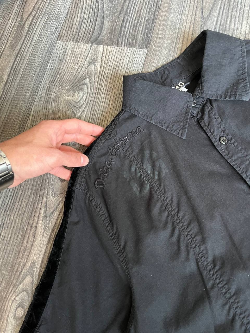 Dolce & Gabbana Dolce & Gabbana Black Short Sleeve Shirt Size US L / EU 52-54 / 3 - 4 Thumbnail