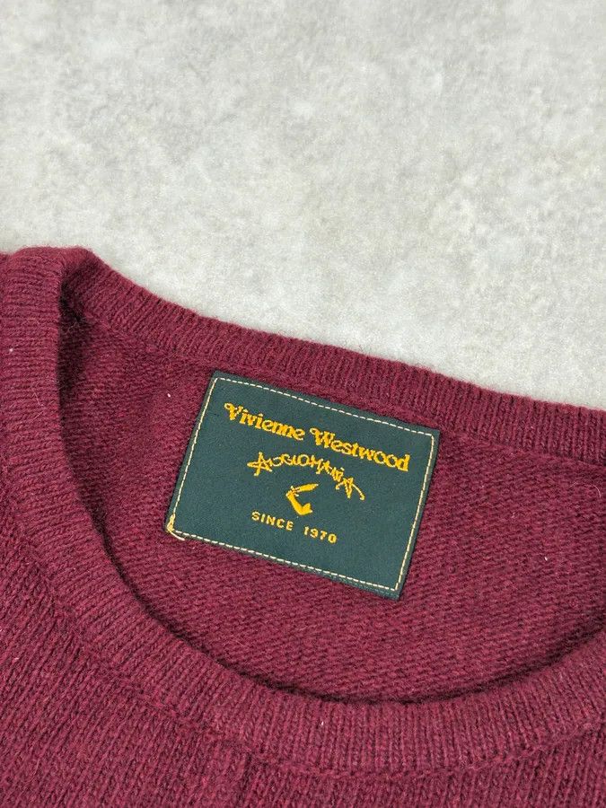 Vivienne Westwood Vivienne Westwood Bordeaux Wool Cropped Sweater Size S / US 4 / IT 40 - 5 Thumbnail