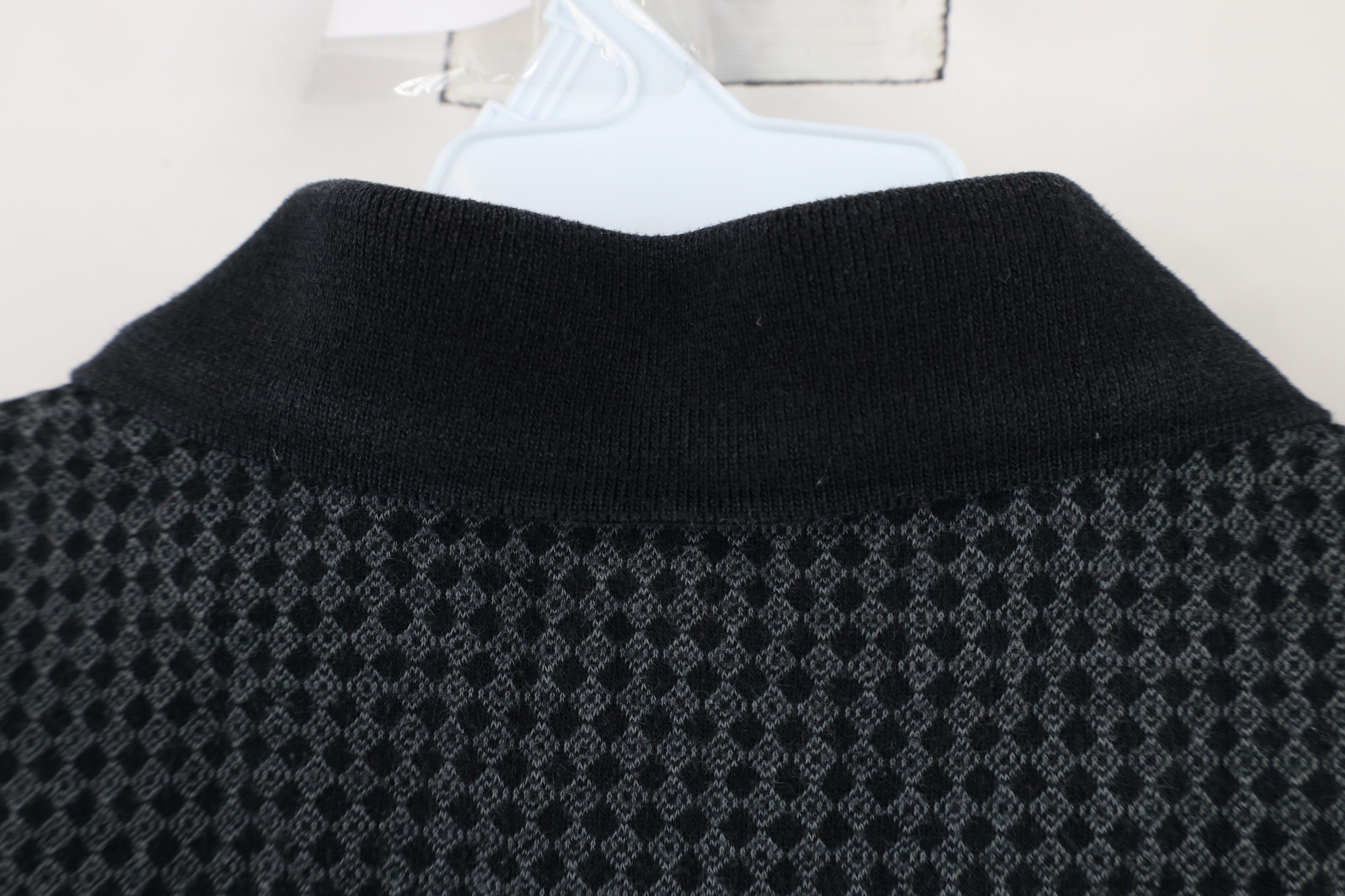 Vintage Vintage 90s Streetwear Diamond Geometric Knit Polo Shirt Size US L / EU 52-54 / 3 - 9 Thumbnail
