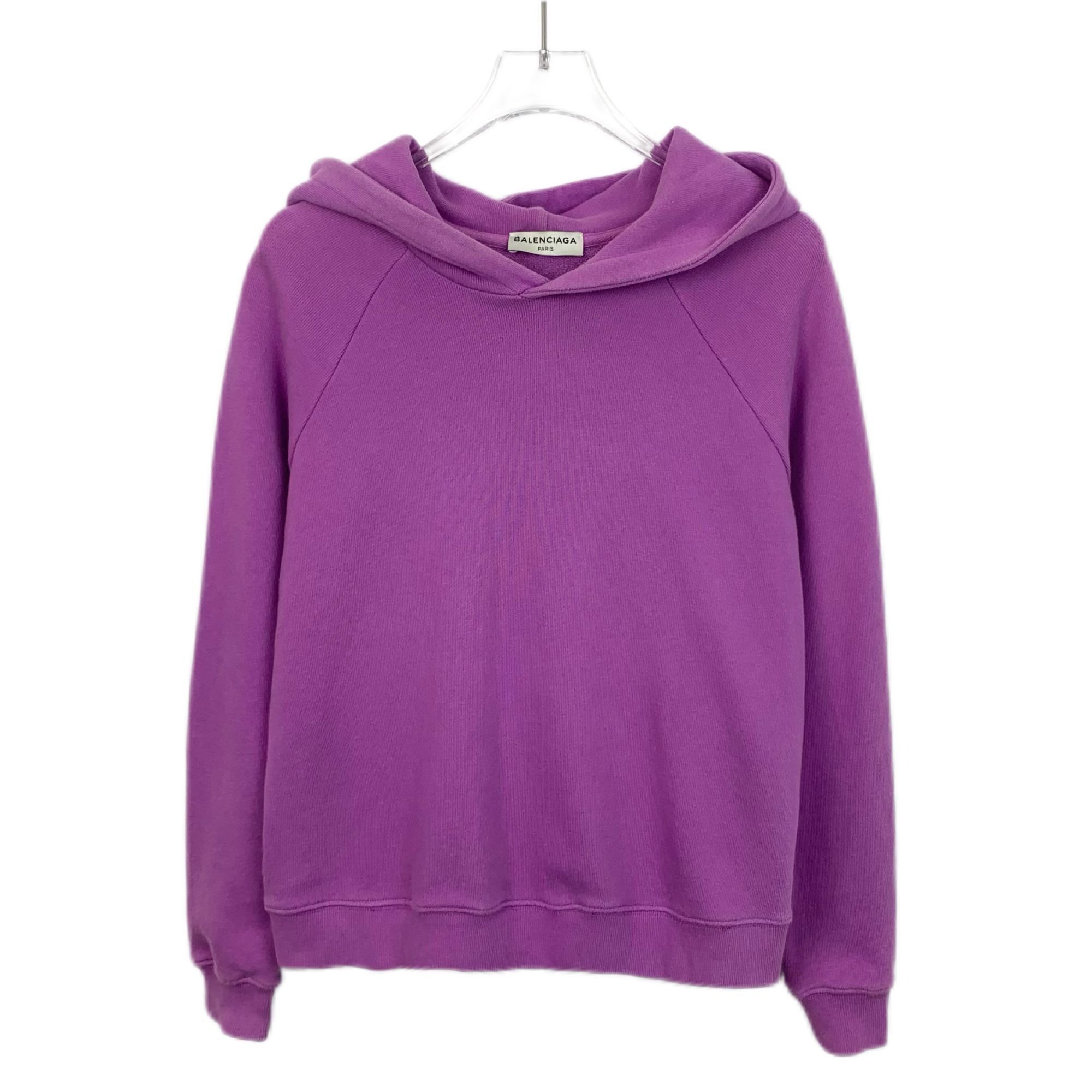 Balenciaga Balenciaga Paris Purple Cotton Hooded Sweatshirt L Size L / US 10 / IT 46 - 1 Thumbnail