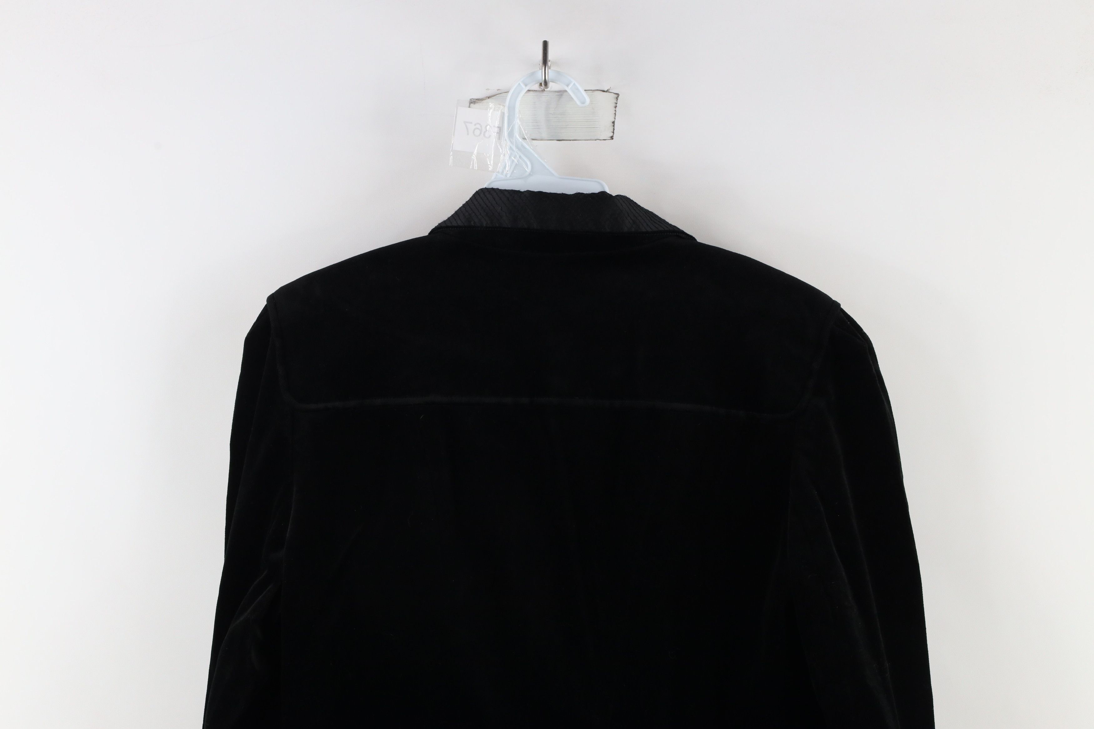 Diane von Furstenberg × Vintage Diane von Furstenberg Lucille Velvet Velour Jacket Black Size M / US 6-8 / IT 42-44 - 13 Thumbnail