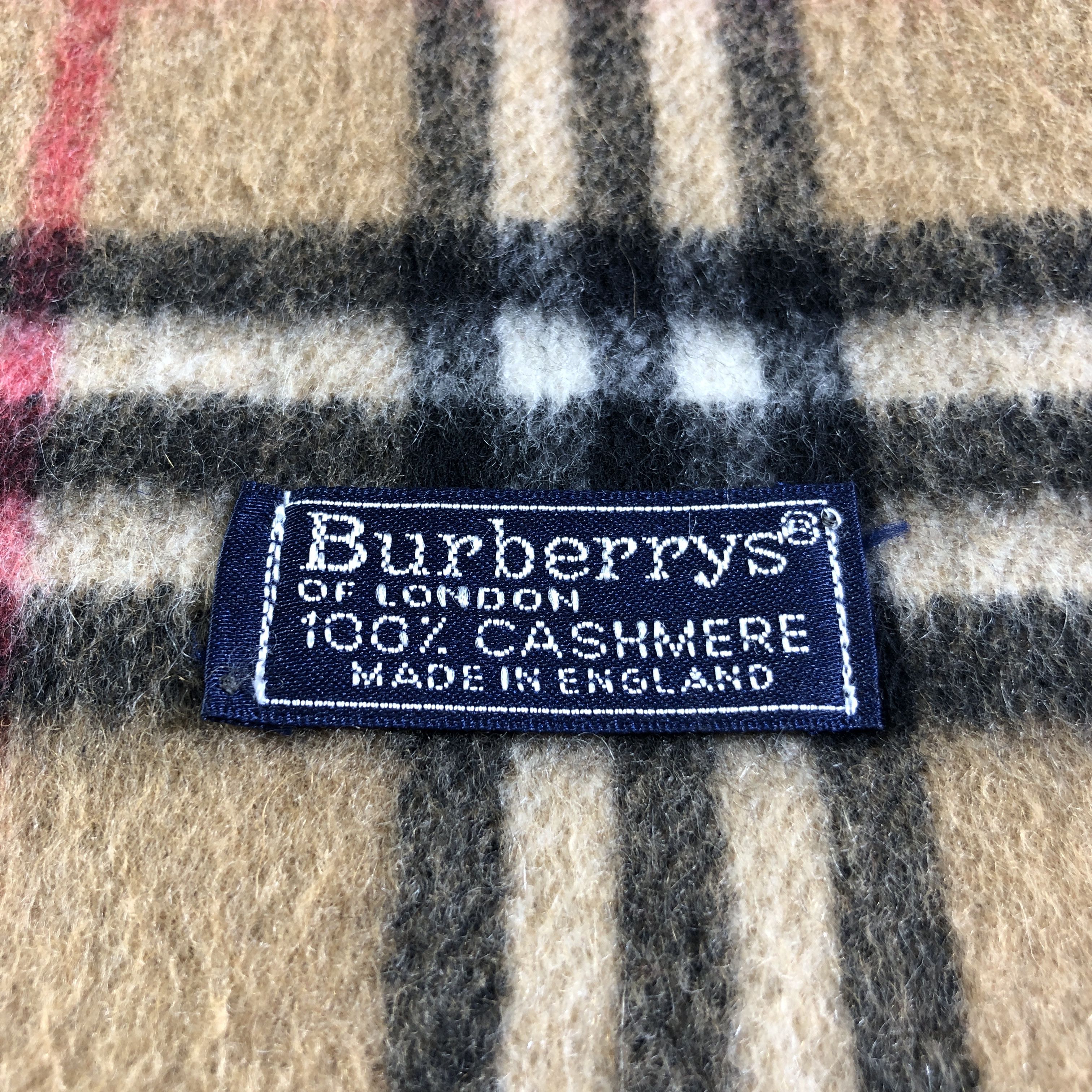 Burberry Burberrys Nova Check Tan Cashmere Scarf Muffler V2702 Size ONE SIZE - 5 Thumbnail