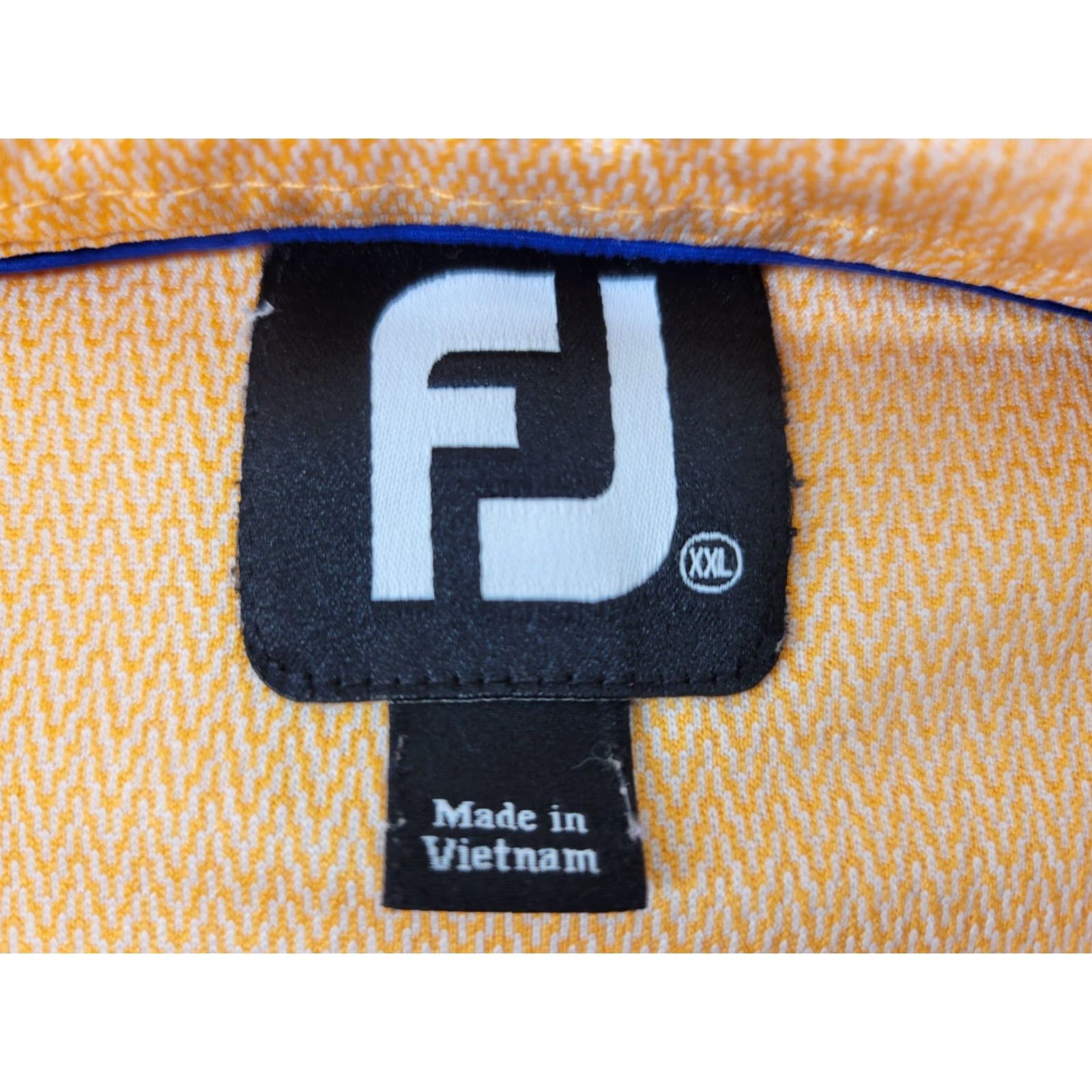 Footjoy FootJoy Polo Shirt Mens 2XL Peach Check Golf Size US XXL / EU 58 / 5 - 8 Thumbnail