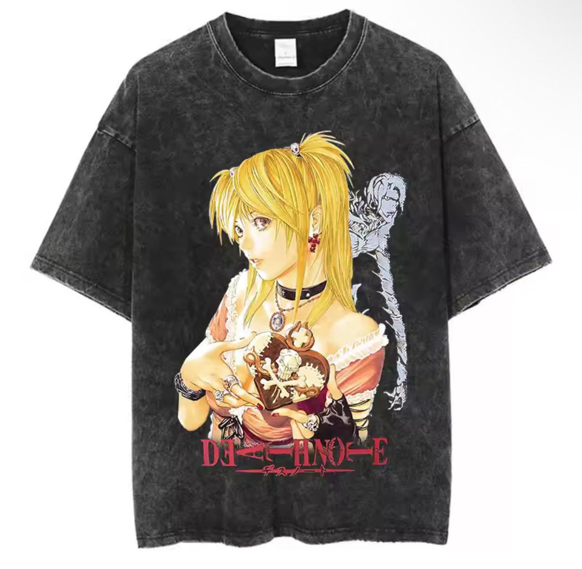 Japanese Brand Y2K Goth Monster Death Anime Girl Graffiti Washed T-Shirt Size US XL / EU 56 / 4 - 1 Thumbnail
