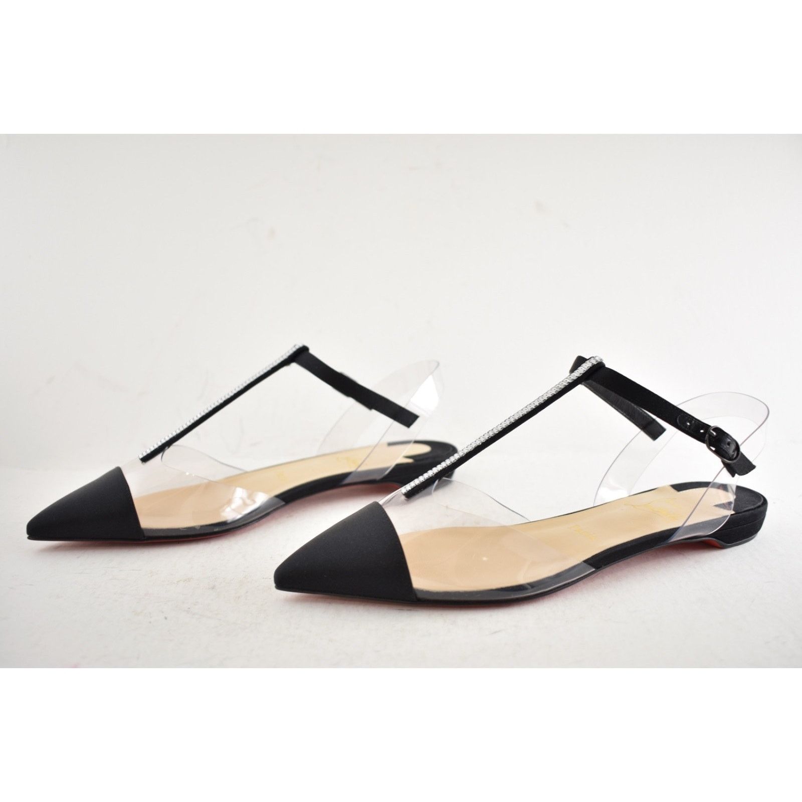 Christian Louboutin Christian Louboutin Nosy Strass PVC Ballerina Flat 37.5 Size US 7.5 / IT 37.5 - 15 Thumbnail