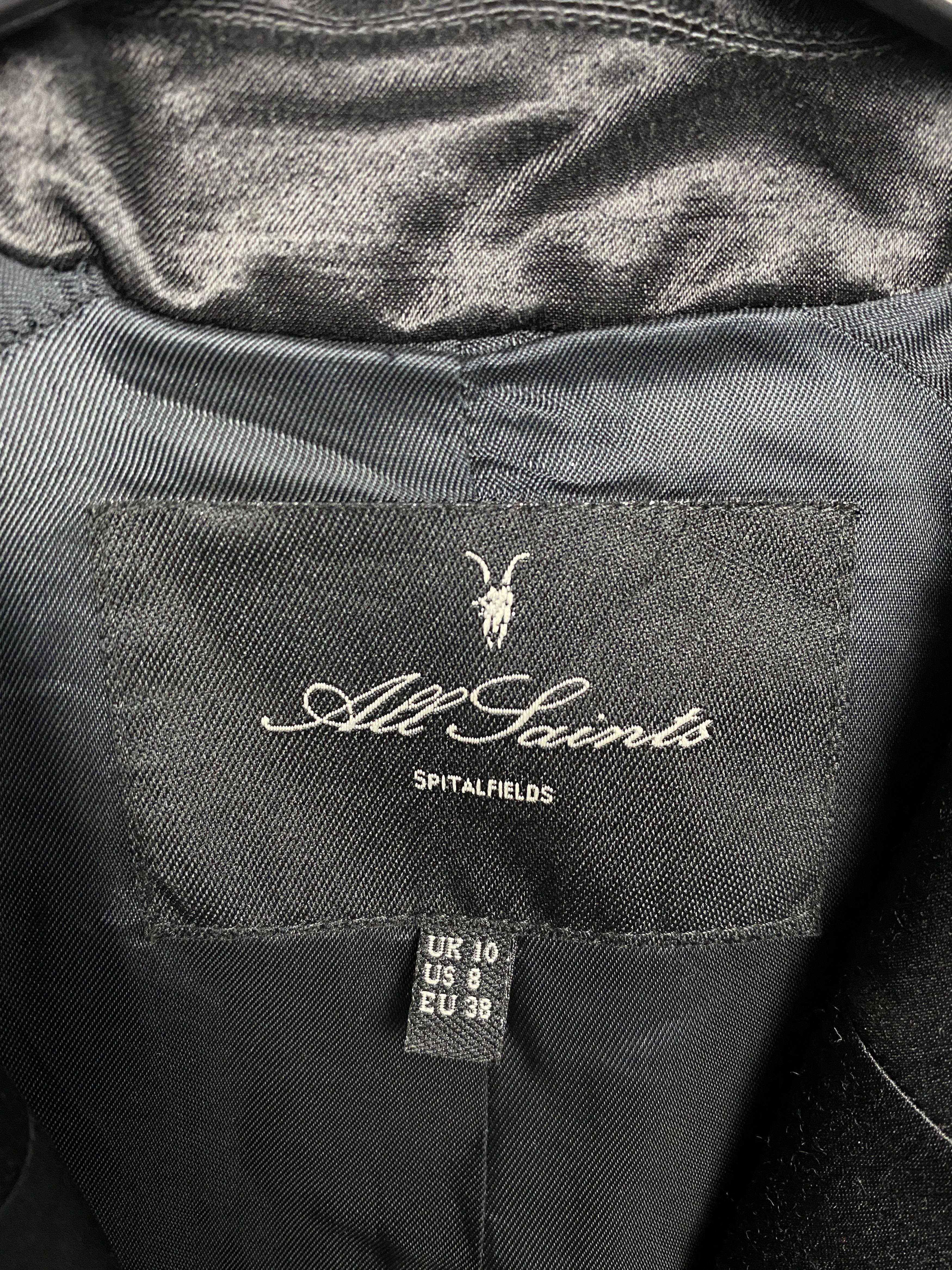 Allsaints Allsaints Womens Diotima Wool Nylon Trench Coat Jacket Size M / US 6-8 / IT 42-44 - 3 Thumbnail
