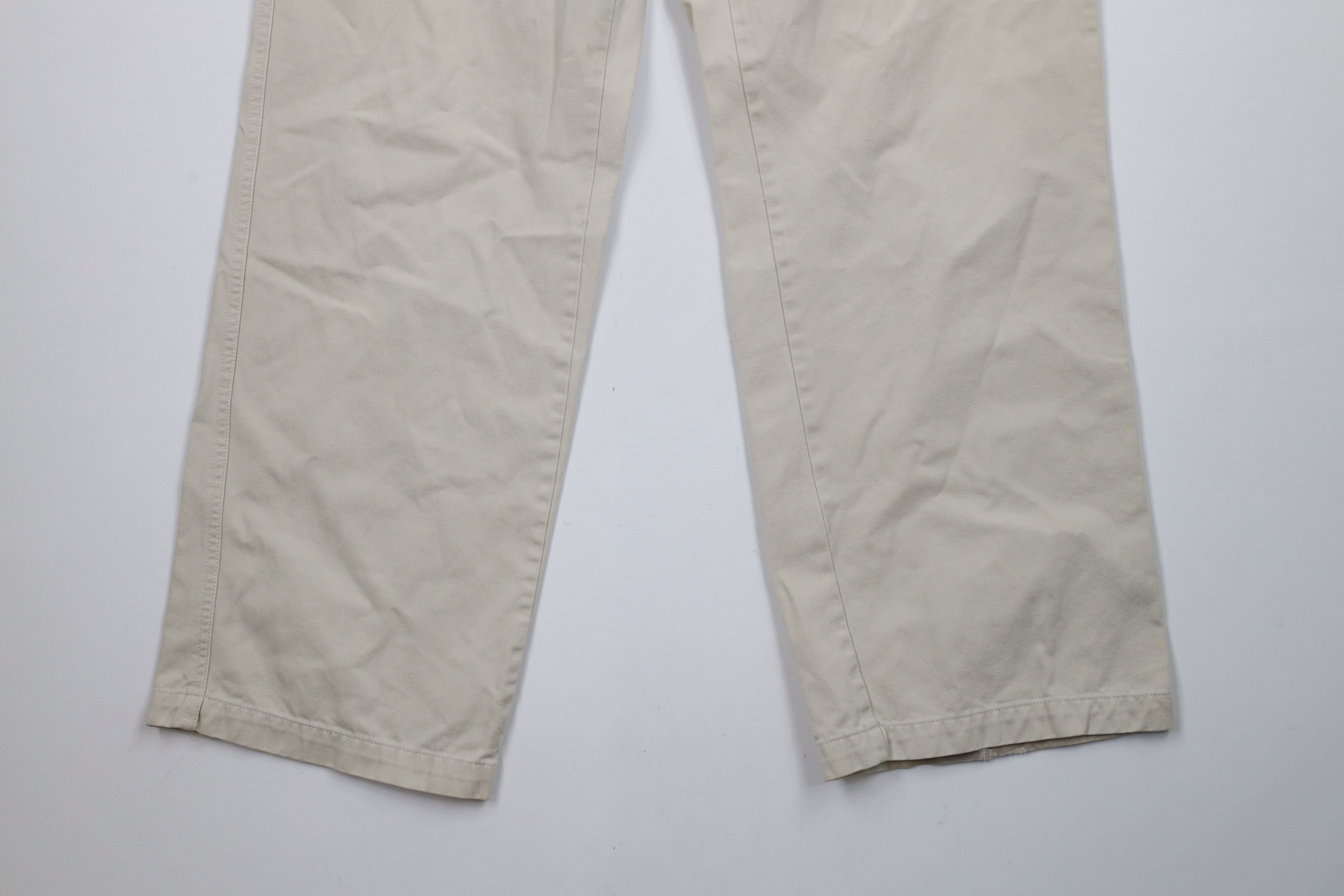 Calvin Klein × Vintage Vintage 90s Calvin Klein Spell Out Wide Leg Pants Beige Size US 34 / EU 50 - 4 Thumbnail