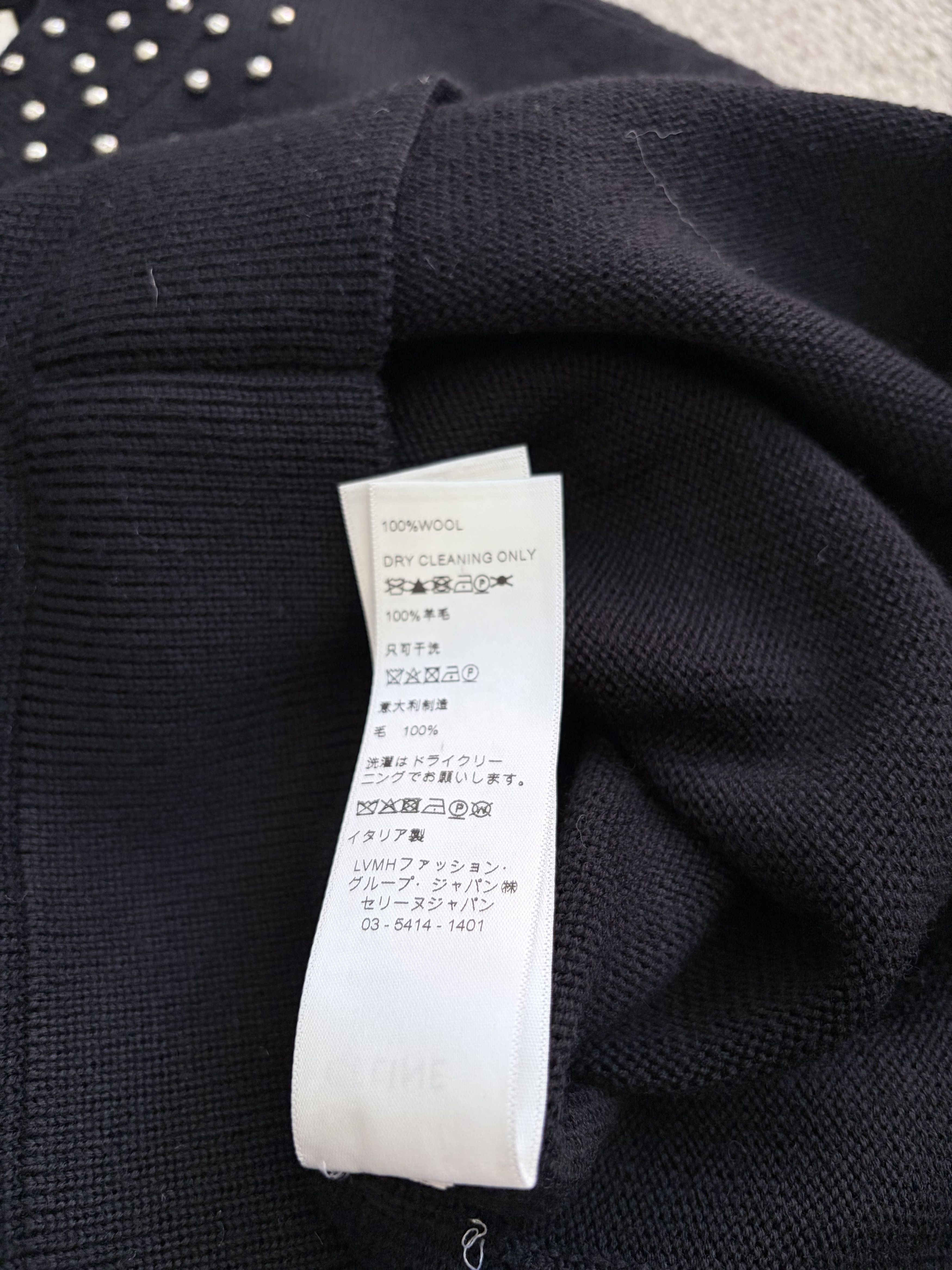 Celine Celine Paris Black Studded Knit Top / Size S Size S / US 4 / IT 40 - 5 Thumbnail
