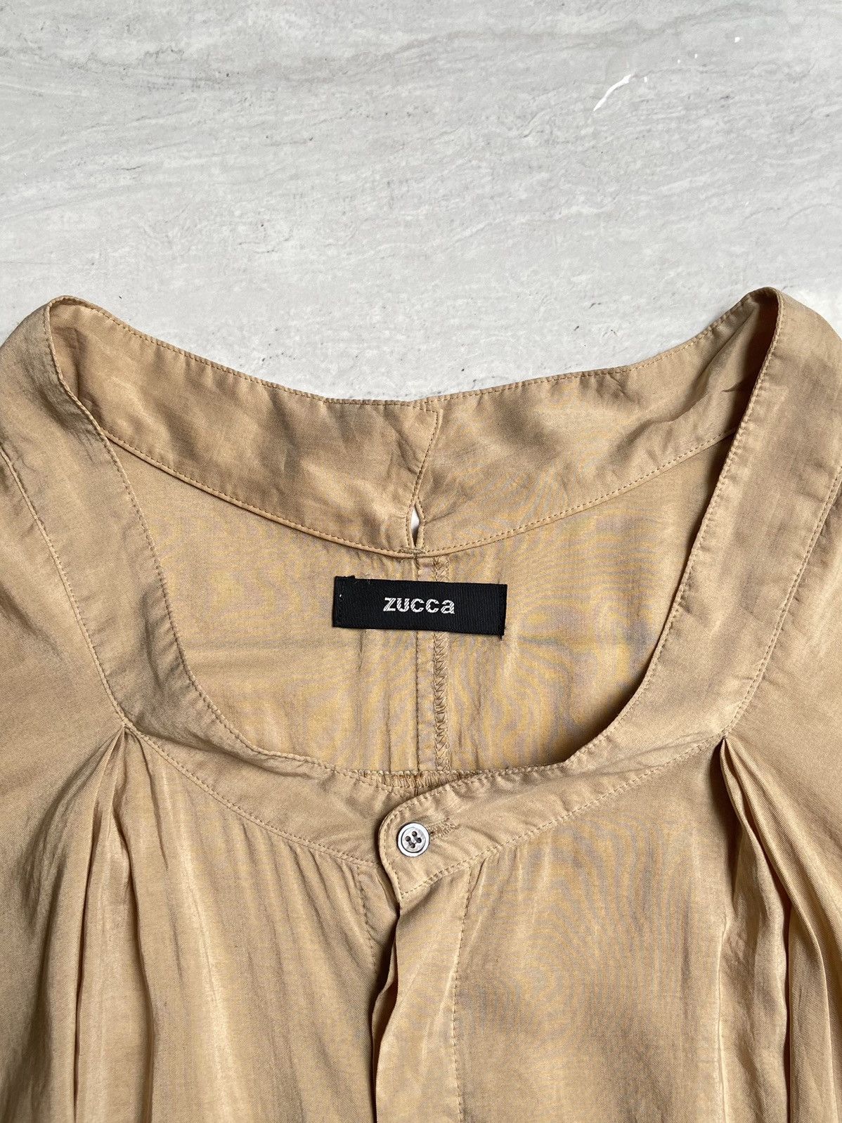 Zucca ZUCCA Brown Blouse Size L / US 10 / IT 46 - 5 Thumbnail