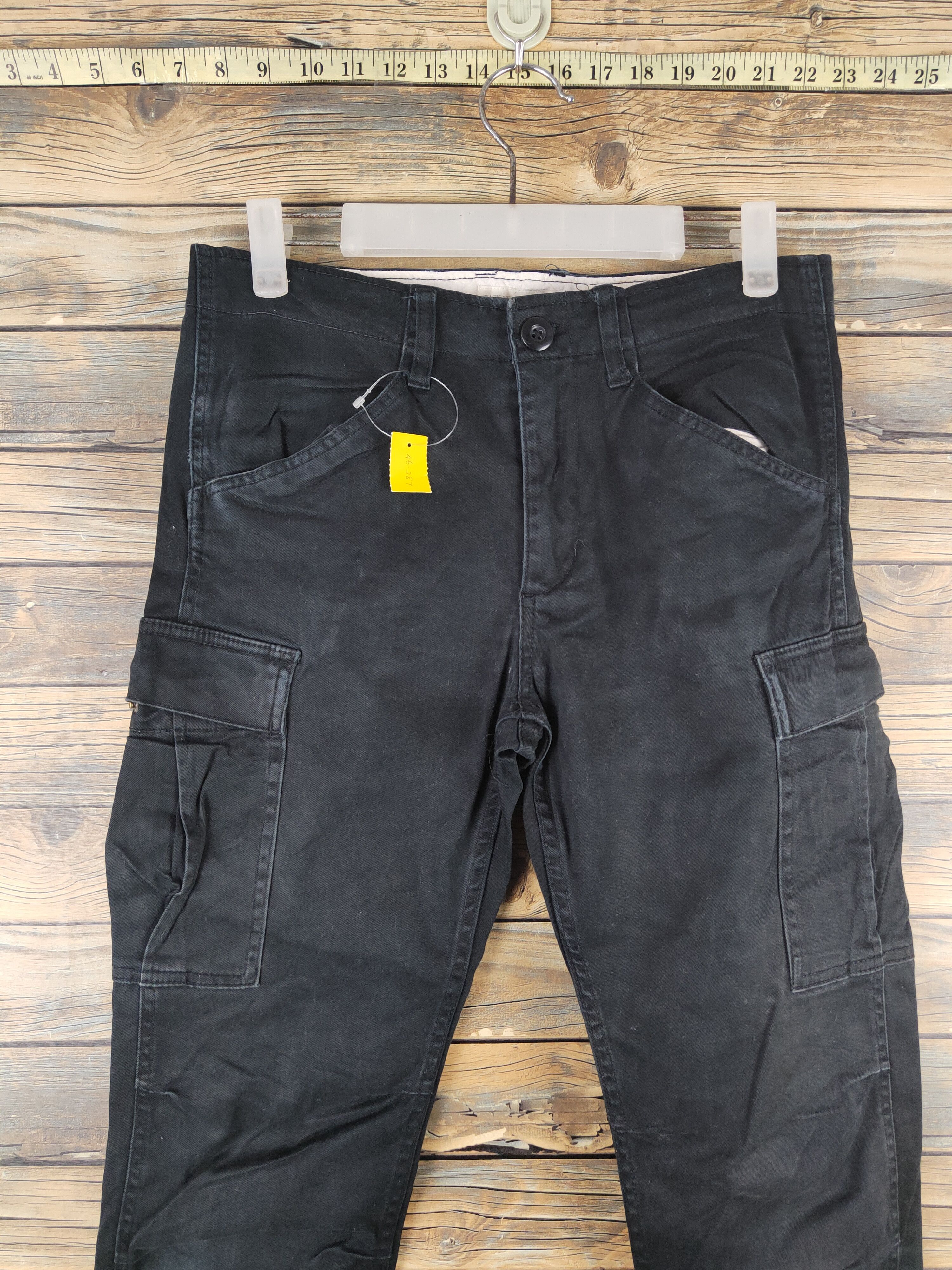 Japanese Brand DL Back Number Black Multipocket Cargo Pants #46-287T Size US 30 / EU 46 - 2 Thumbnail