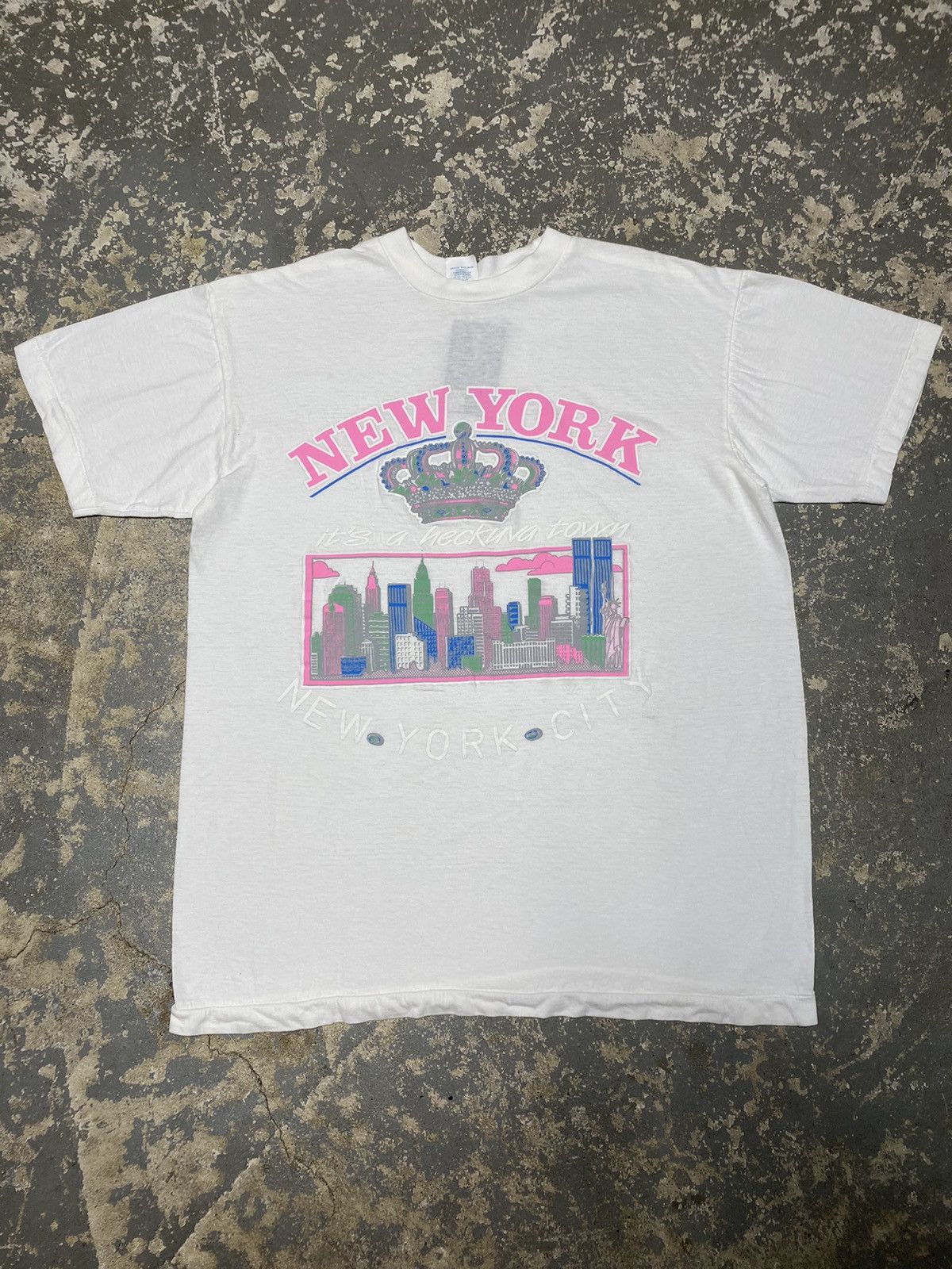 Japanese Brand × Vintage Vintage NYC New York City Tourist 90s New Old Stock Tshirt Size US L / EU 52-54 / 3 - 1 Thumbnail