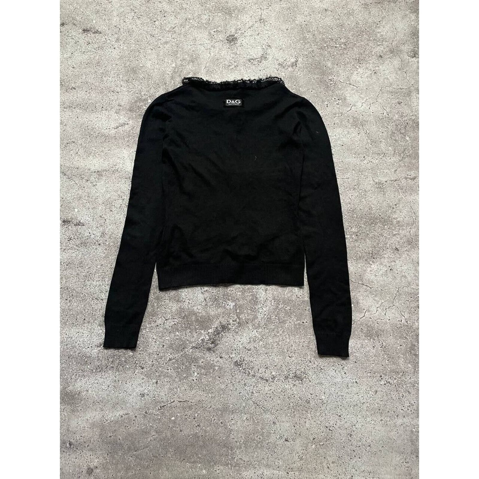 Dolce & Gabbana × Vintage Vintage D&G Black Cardigan Women's Large (Fits S-M) Size S / US 4 / IT 40 - 2 Thumbnail