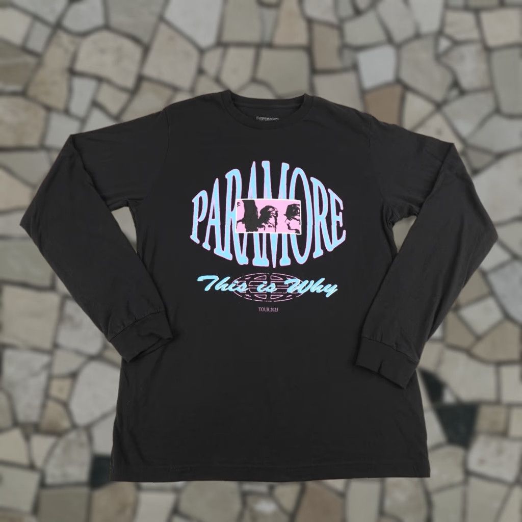 Vintage Paramore Shirt Mens Large Black Blue Pink This Is Why Tour 2023 Concert Band Tee Size US L / EU 52-54 / 3 - 1 Thumbnail