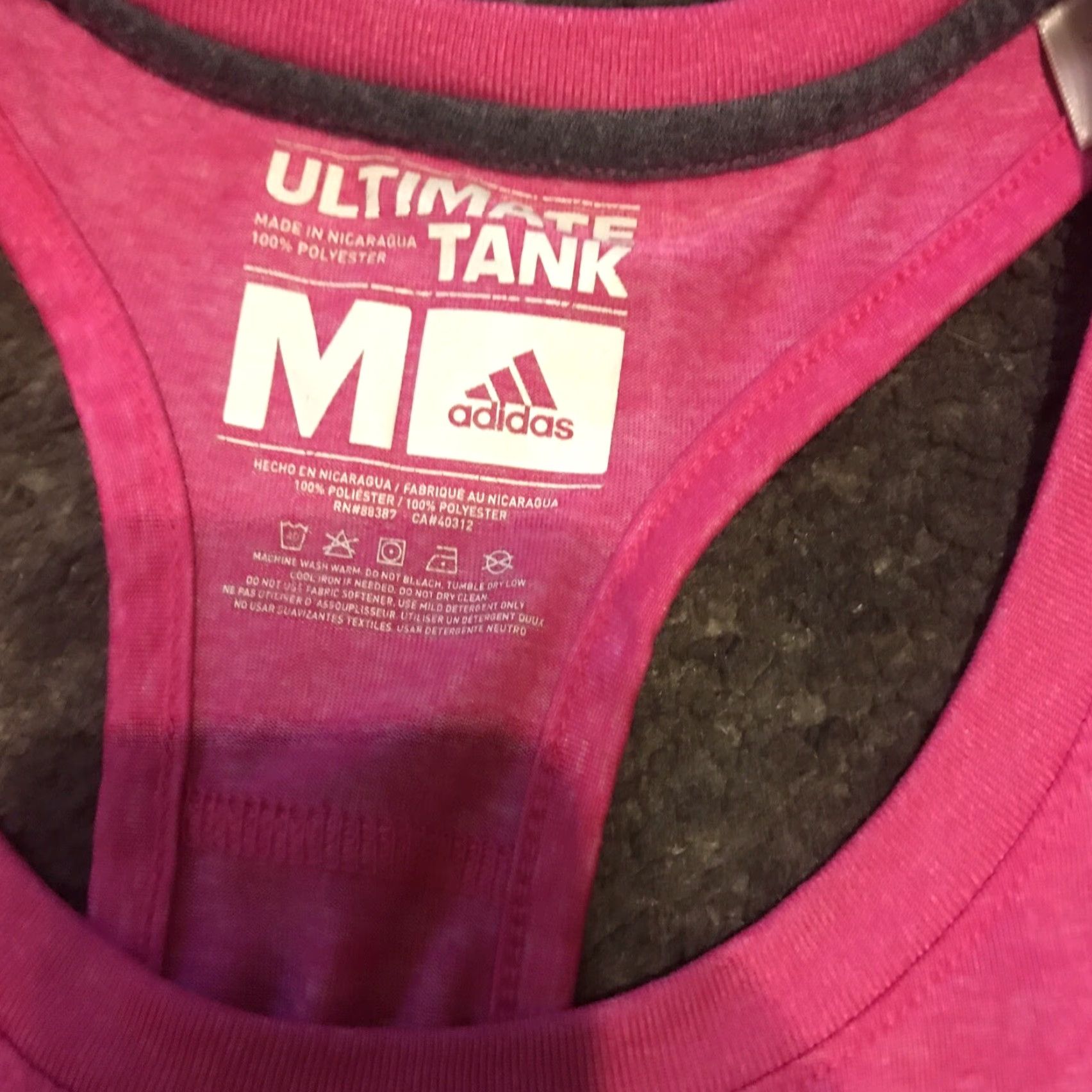 Adidas adidas Climalite Tank Women’s Racerback Pink Medium Athletic Sleeveless Yoga Gym Running Beach Football Cheerleading CrossFit Size M / US 6-8 / IT 42-44 - 2 Thumbnail