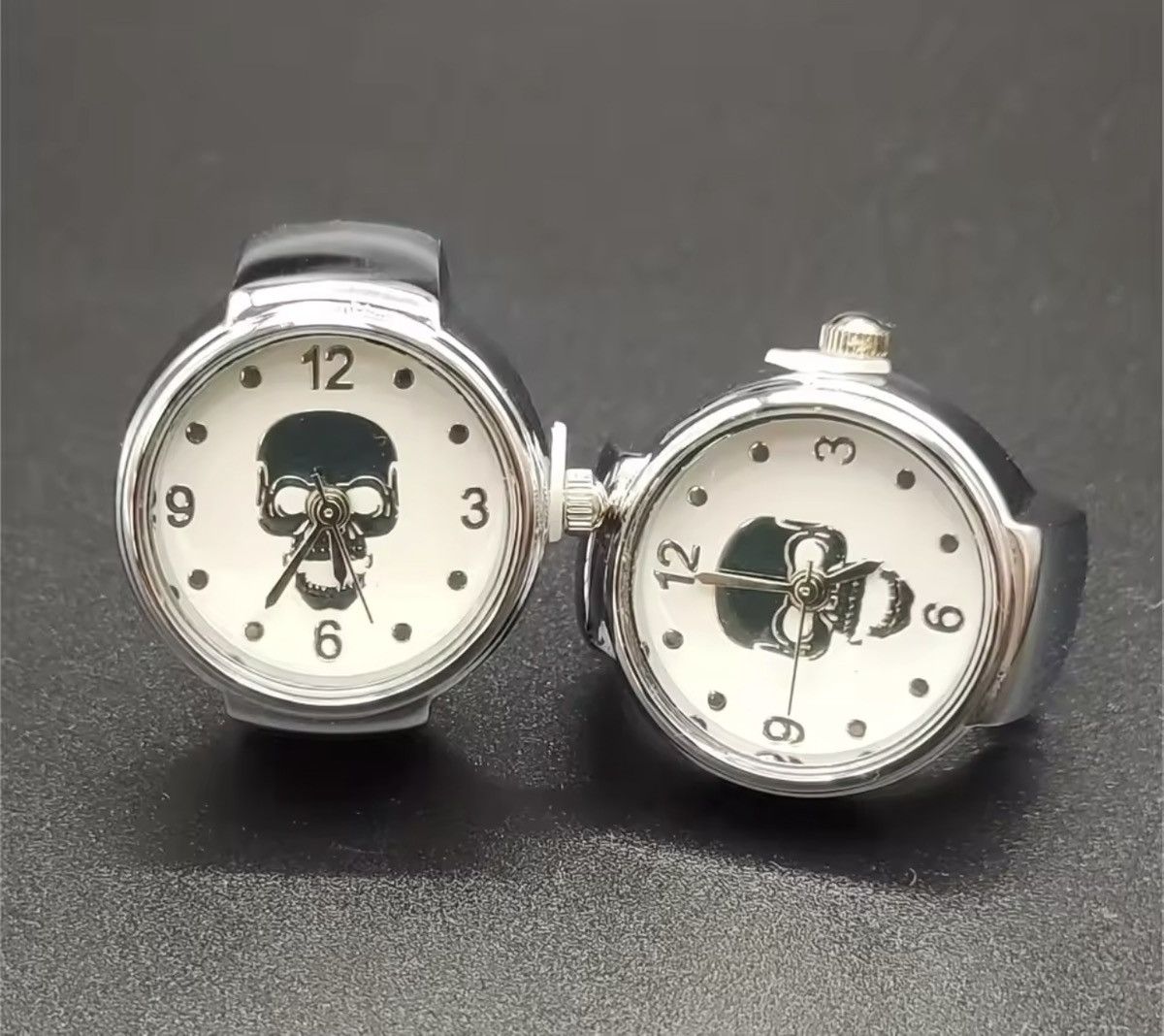 Jewelry Skull Ring Open Watch Size ONE SIZE - 4 Thumbnail